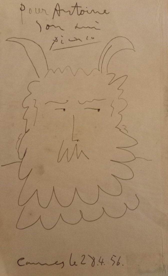 Picasso Original Drawing Signed and Dated 1956 (1 of 1)
