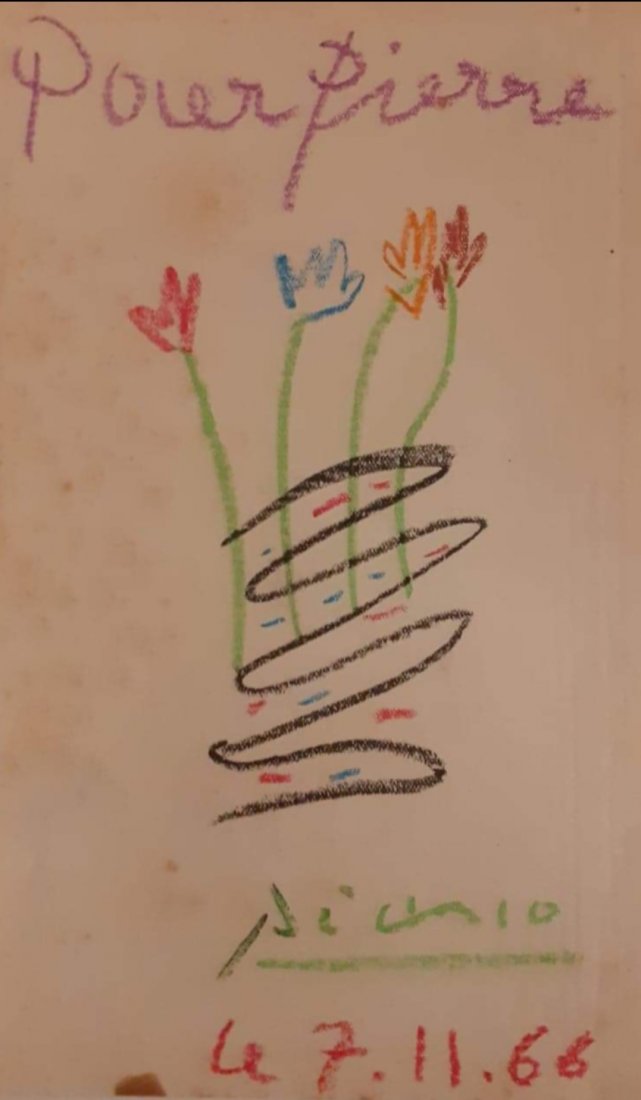 Picasso Original Drawing Signed and Dated 1966 (1 of 1)