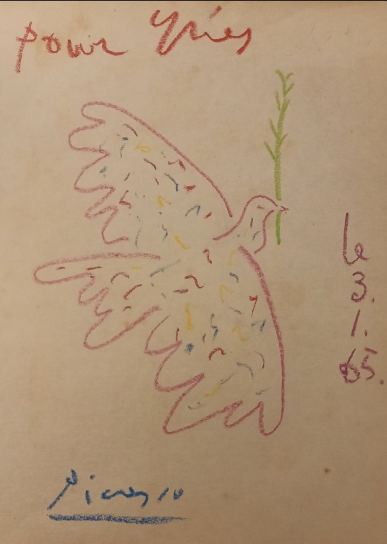 Picasso Original Drawing Signed And Dated 1965 (1 of 1)