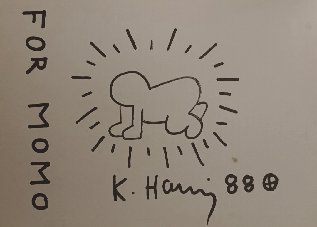 Keith Haring  drawing signed and dates 1988 (1 of 1)