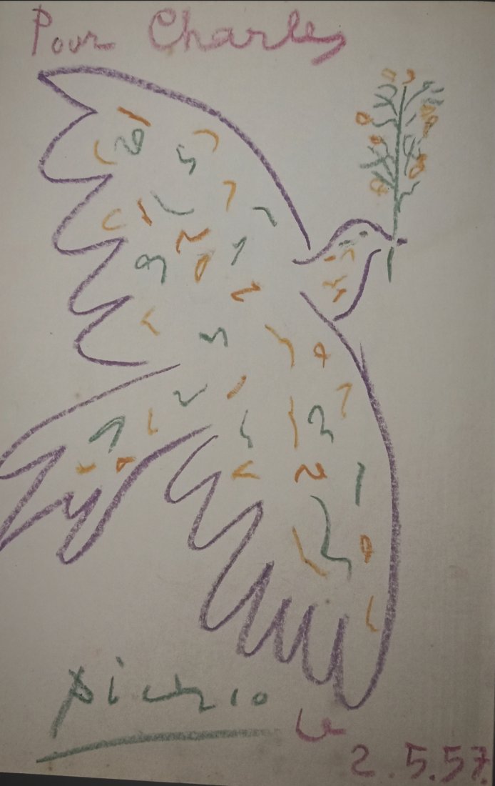 Picasso original drawing signed and dated 1957 (1 of 1)