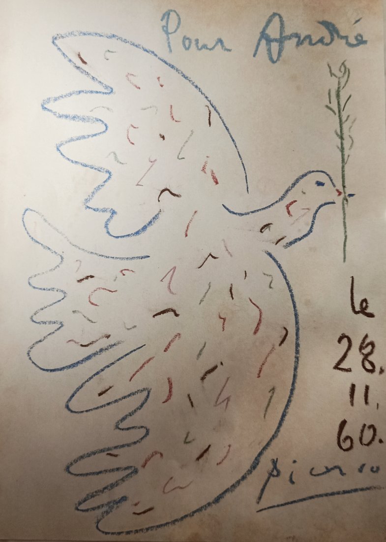 Picasso Original Drawing Signed And Dated 1960 (1 of 1)