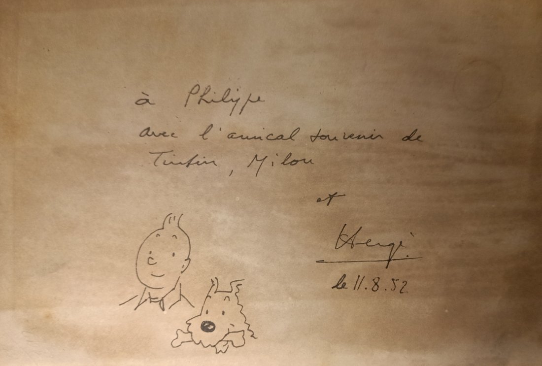 Hergé original drawing signed ans dates 1952 (1 of 1)