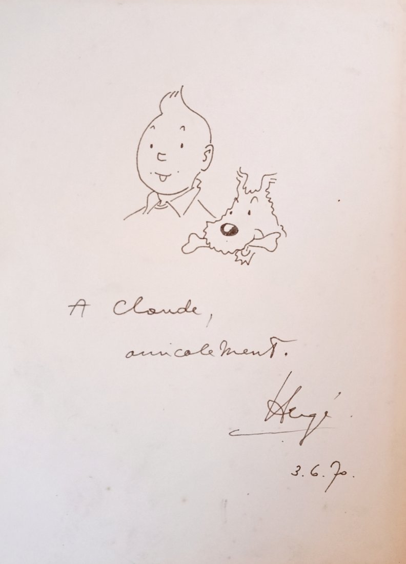 In the style of Hergé drawing dated 1970: In the style of Hergé drawing. Paper size: 180mm × 251 mm