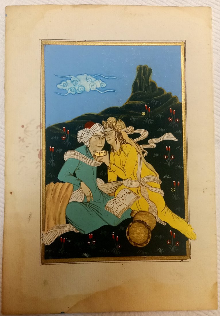 Persian miniature paintings illuminated 18th century (1 of 2)