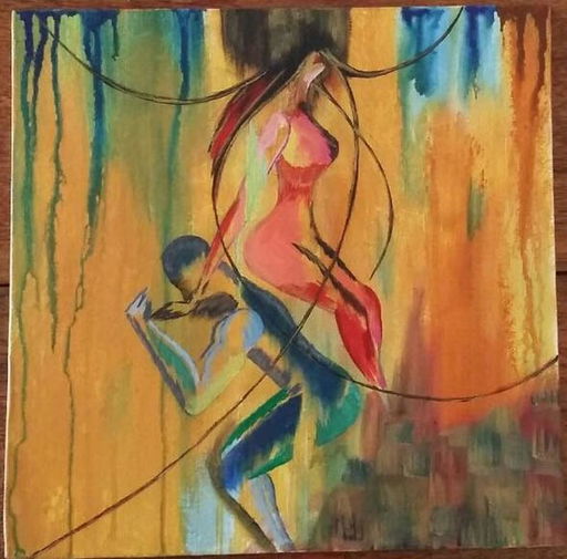Unconditional Love Handpainted Art Painting 12in X Oct 22
