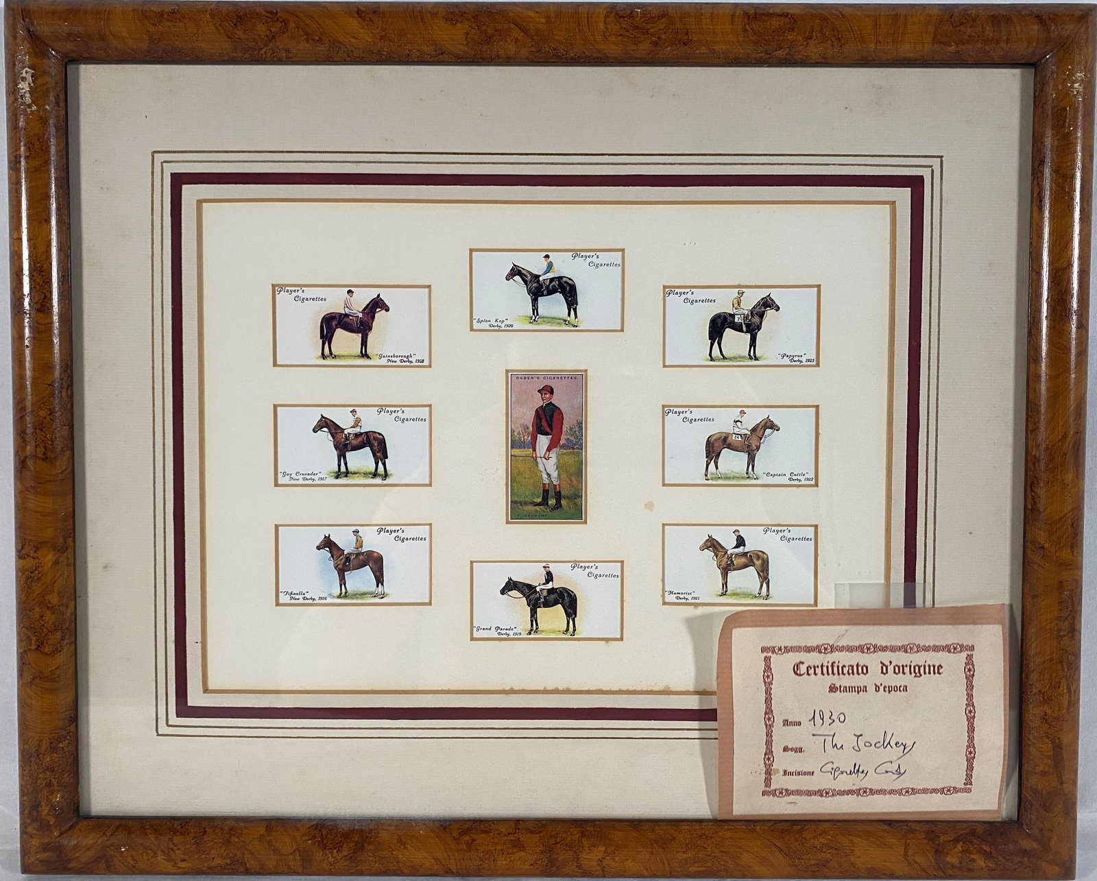 Jockey and Horse Cigarette Card Framed prints (1 of 6)