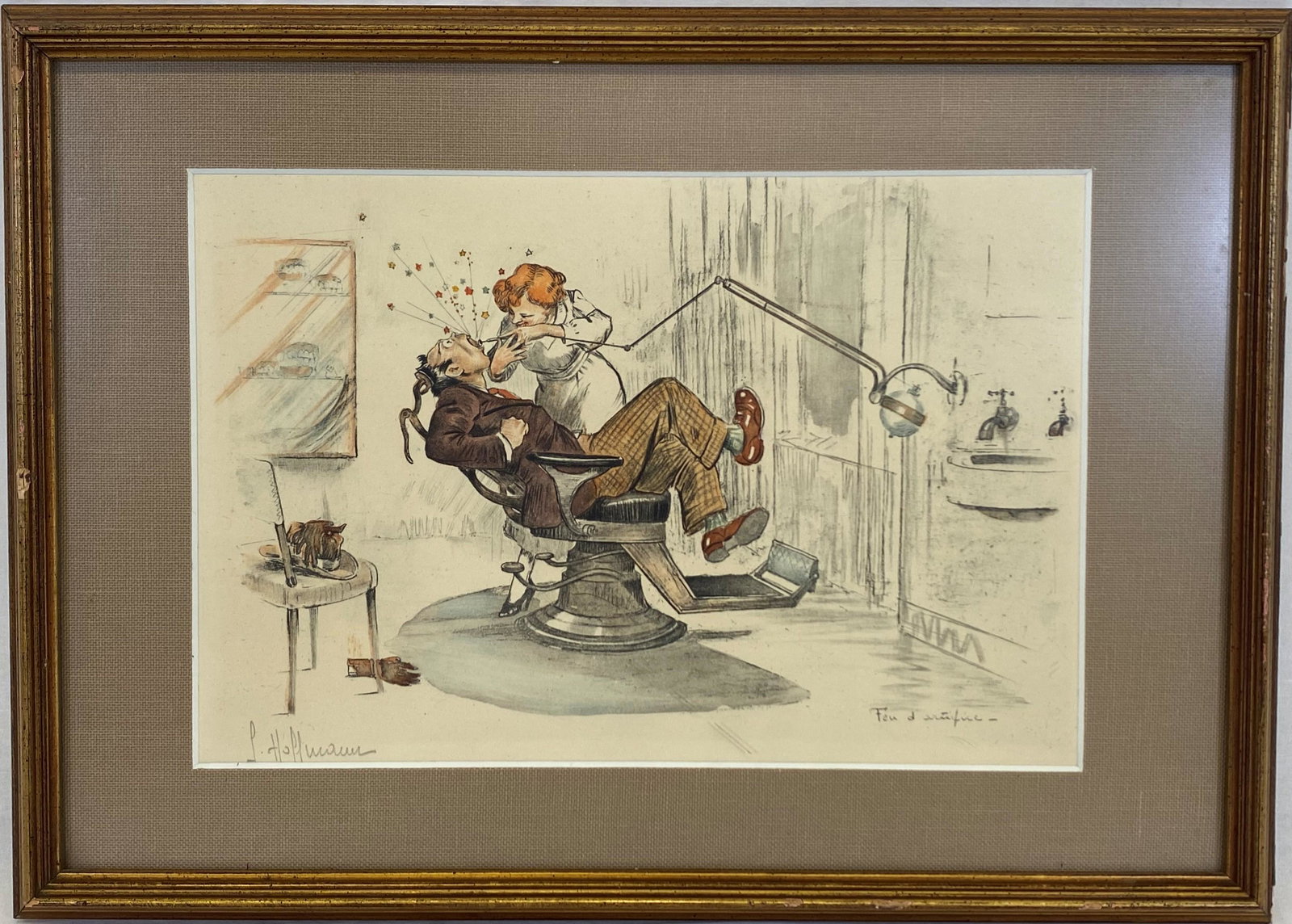 Gaston Hoffmann ( 1883-1960 French ) Dentist Humor (1 of 4)