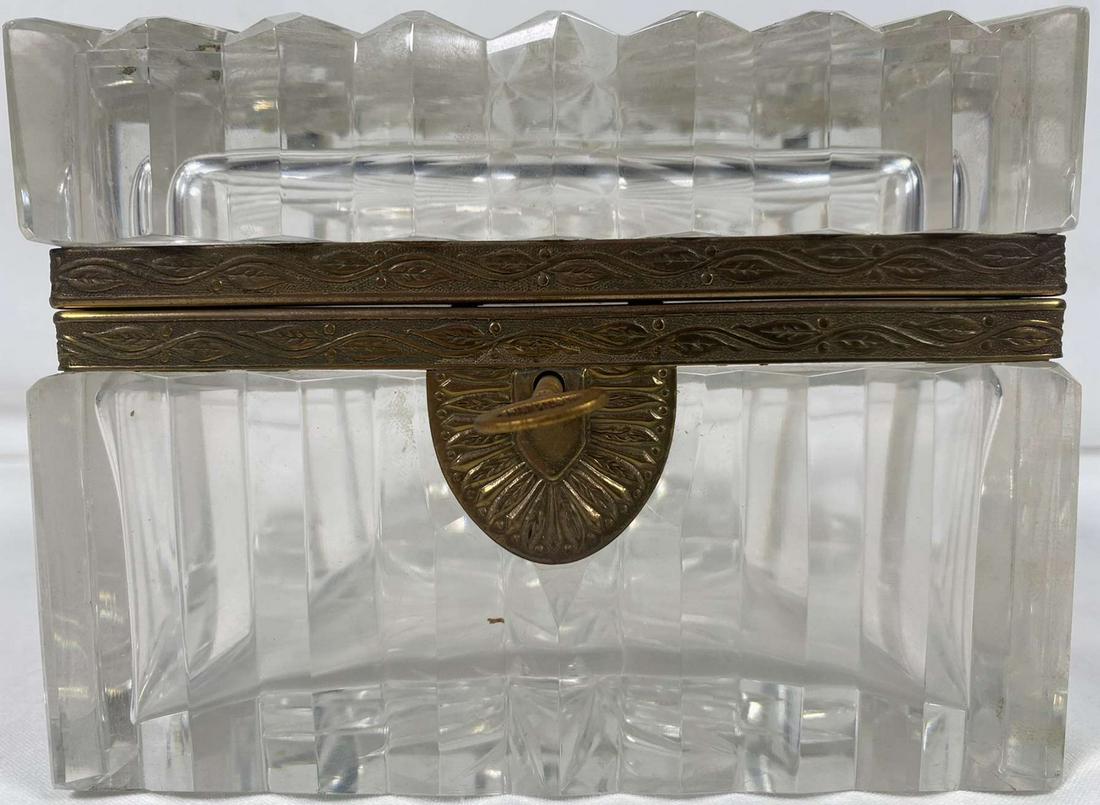 Empire Style Jewel Casket Bronze Mounted Lid w key (1 of 5)