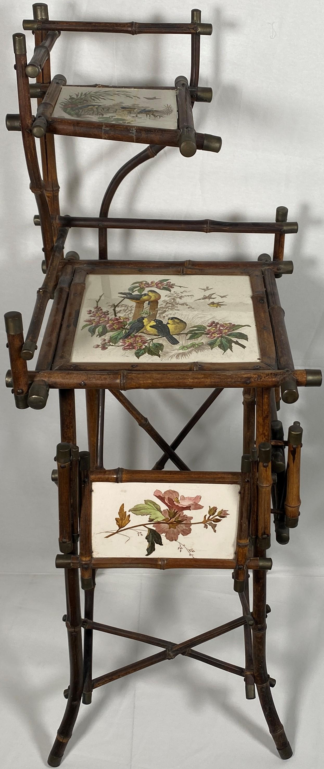 Antique Aesthetic 19th c. Bamboo Three Tier Pedestal (1 of 7)