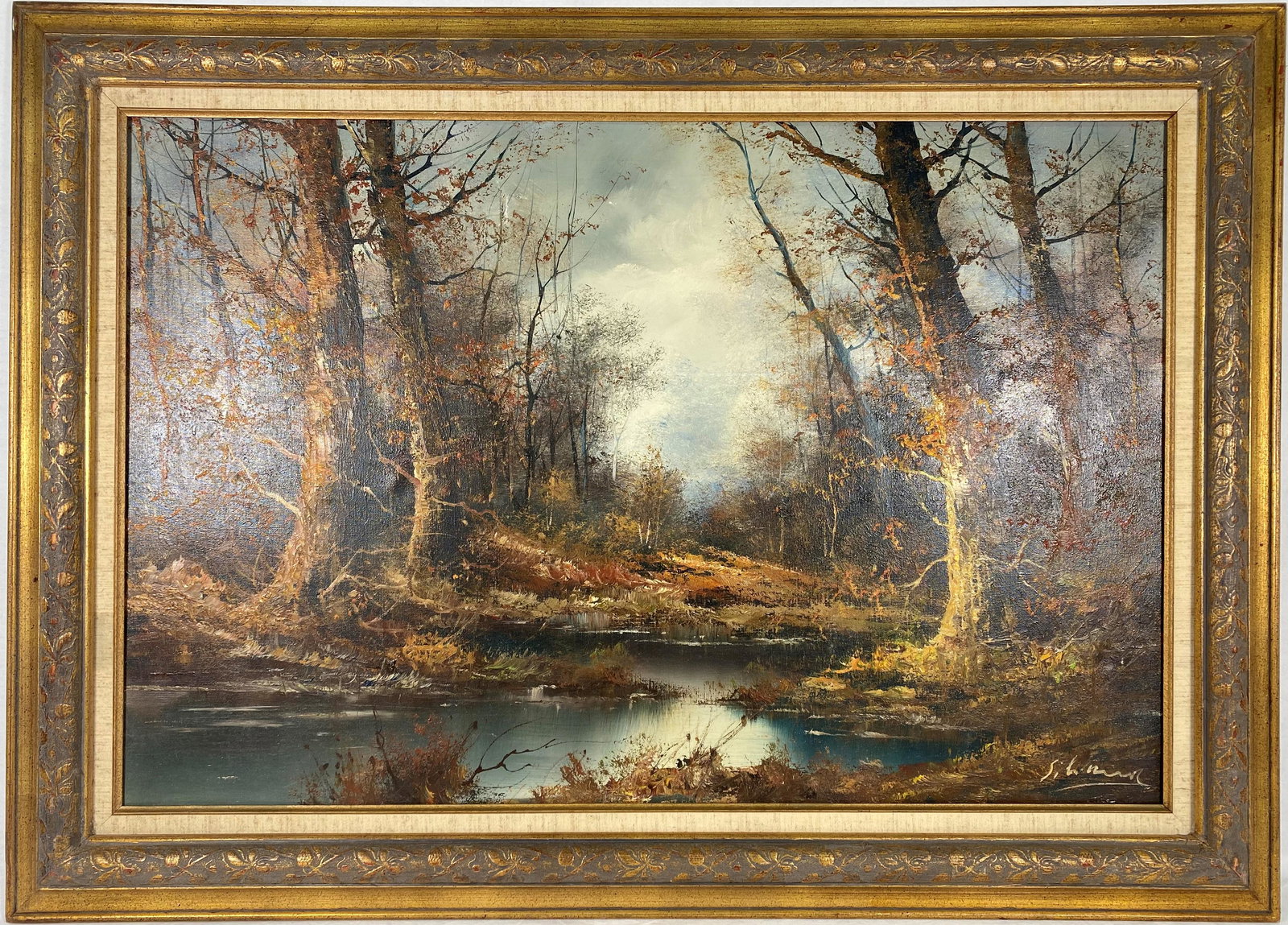 Oil on Canvas Hudson River School Landscape (1 of 5)