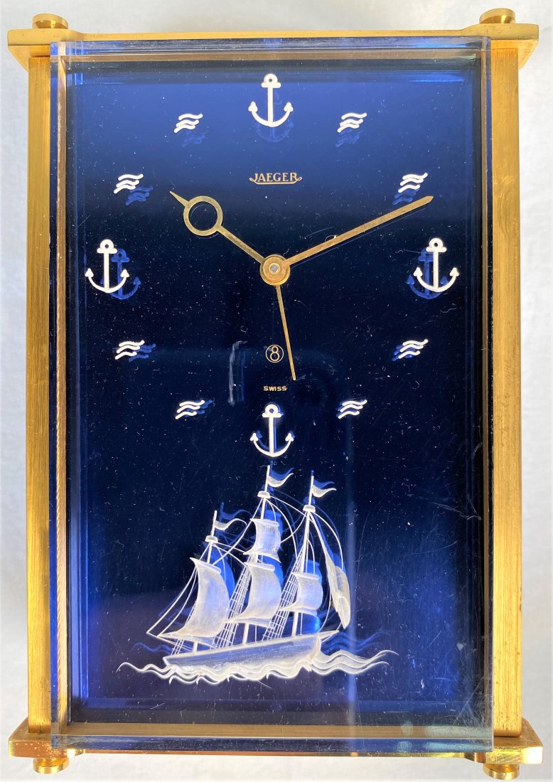 Jaeger LeCoultre Marina Musical 8 Day Desk Clock 1960 (1 of 17)