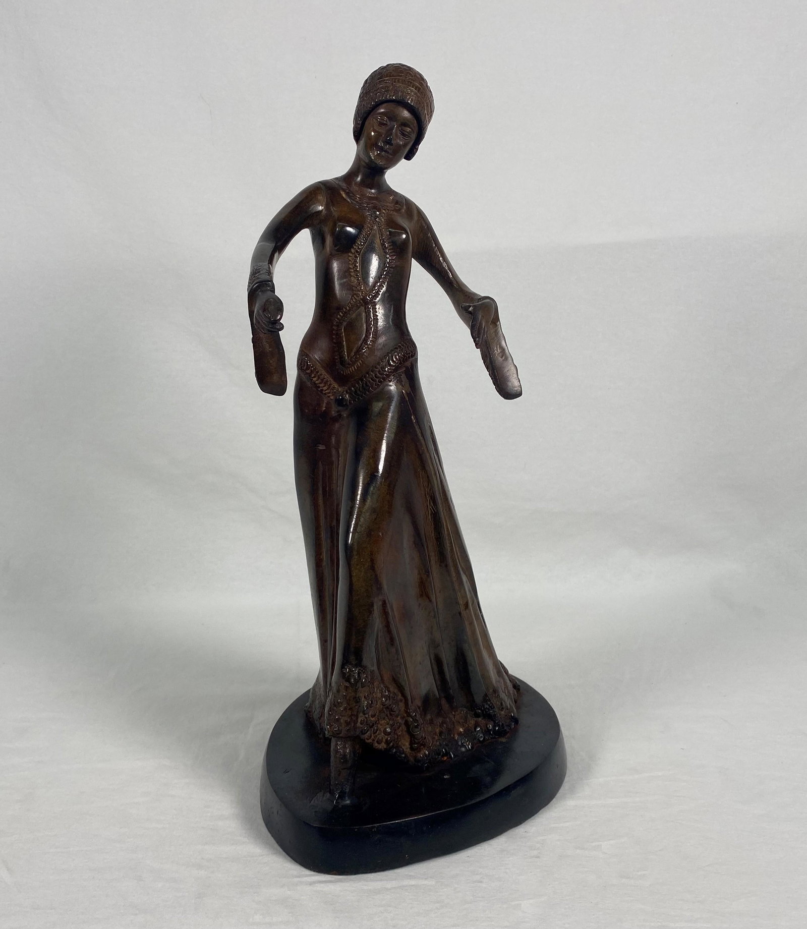 Bronze Sculpture Lady Figure Erte ? (1 of 7)