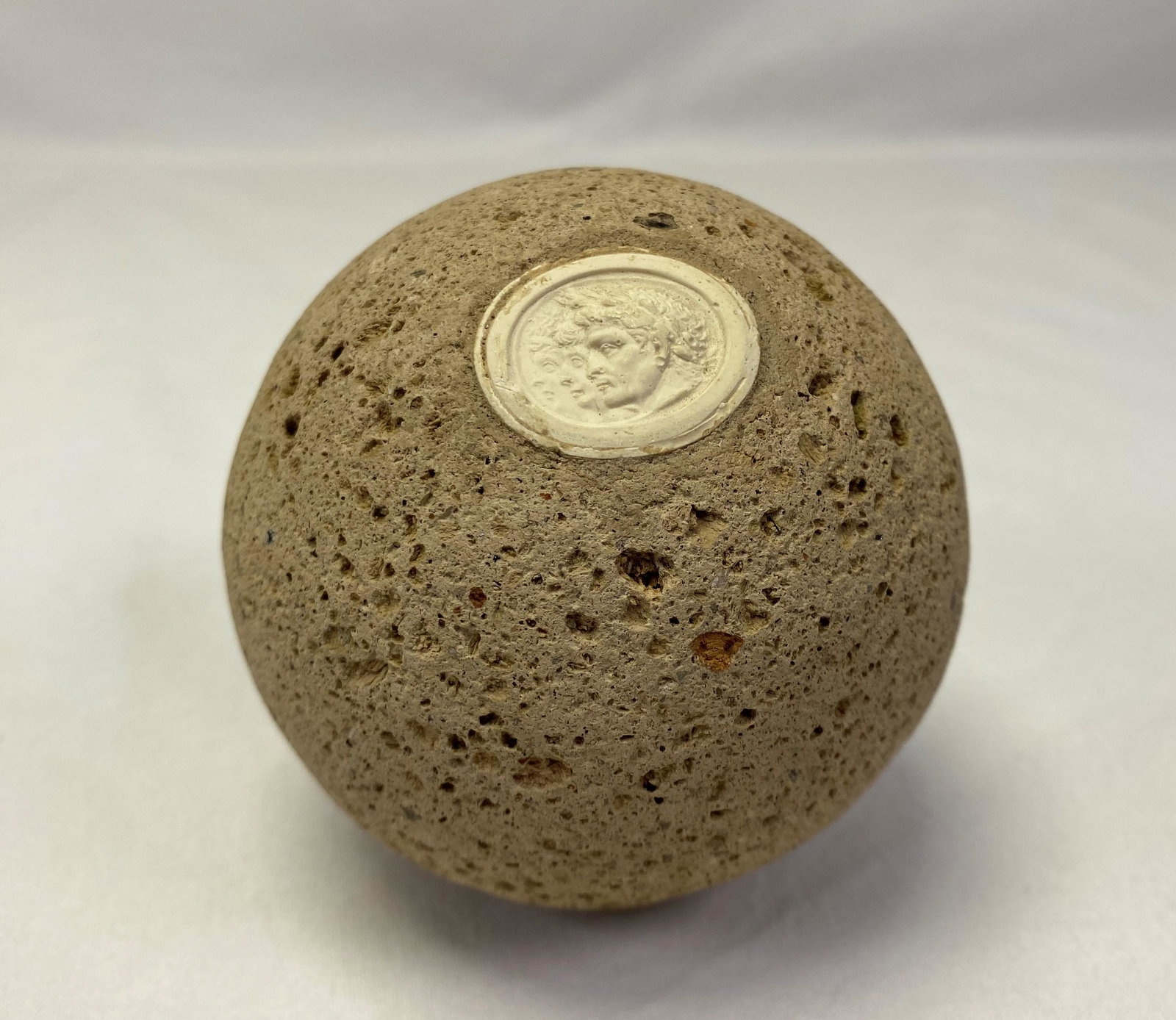 Antique Limestone Cameo Intaglio Greek God Apollo (1 of 5)