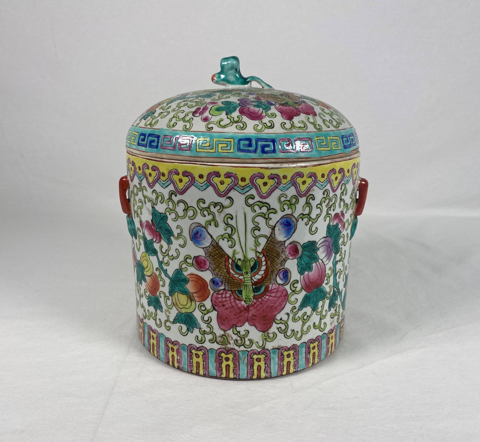 Large Chinese Porcelain Lided Ginger or Tea Jar Signed (1 of 6)