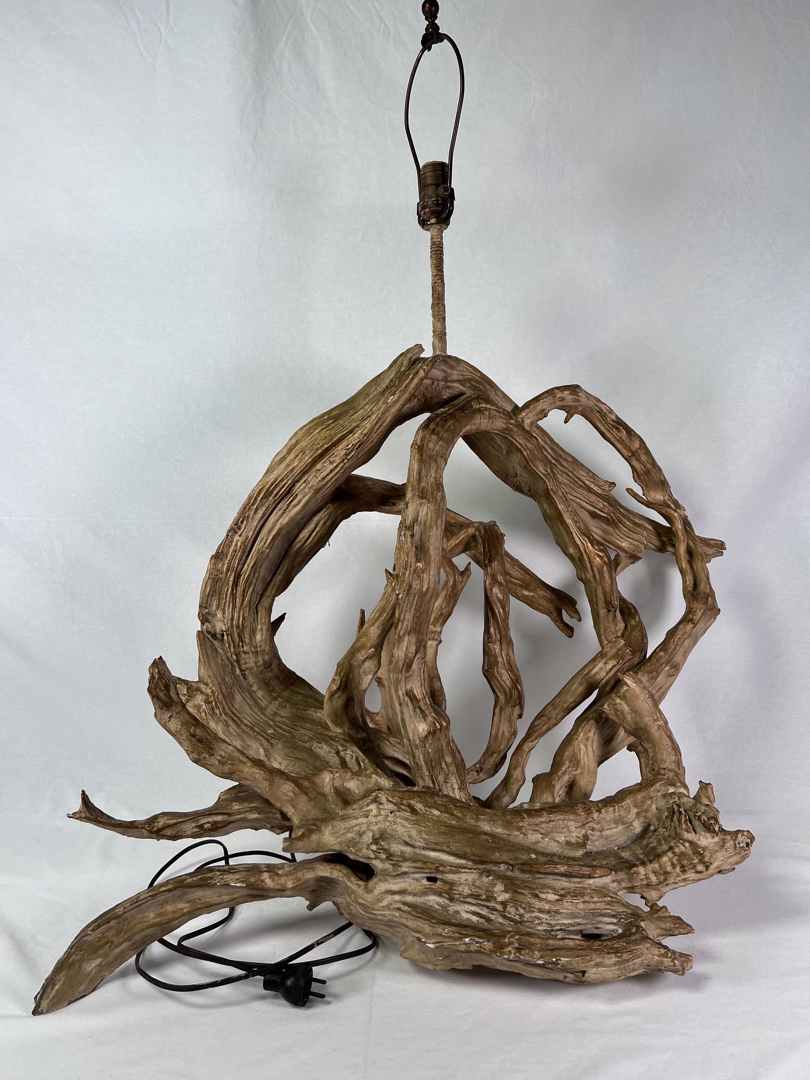 MCM Large Driftwood Style Lamp in Gesso (1 of 14)