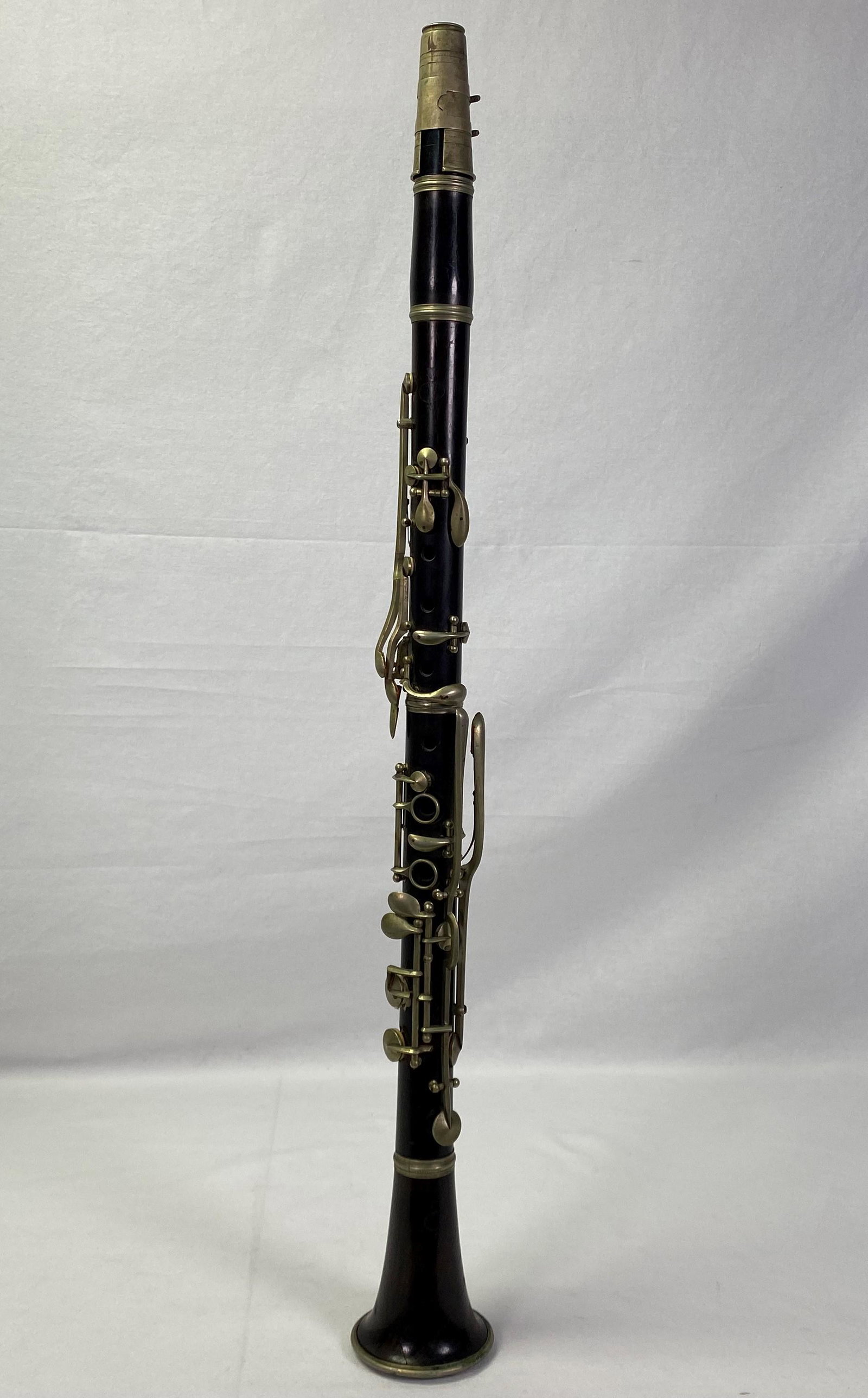 Antique Ferdinand Roth Milano Clarinet: Antique Clarinet Musical Instrument by Ferdinand Roth who died in 1898 in Milan Italy this was made before he died Clarinet I wood most likely Granadilla an African Blackwood Ebony stamped F Roth Mila