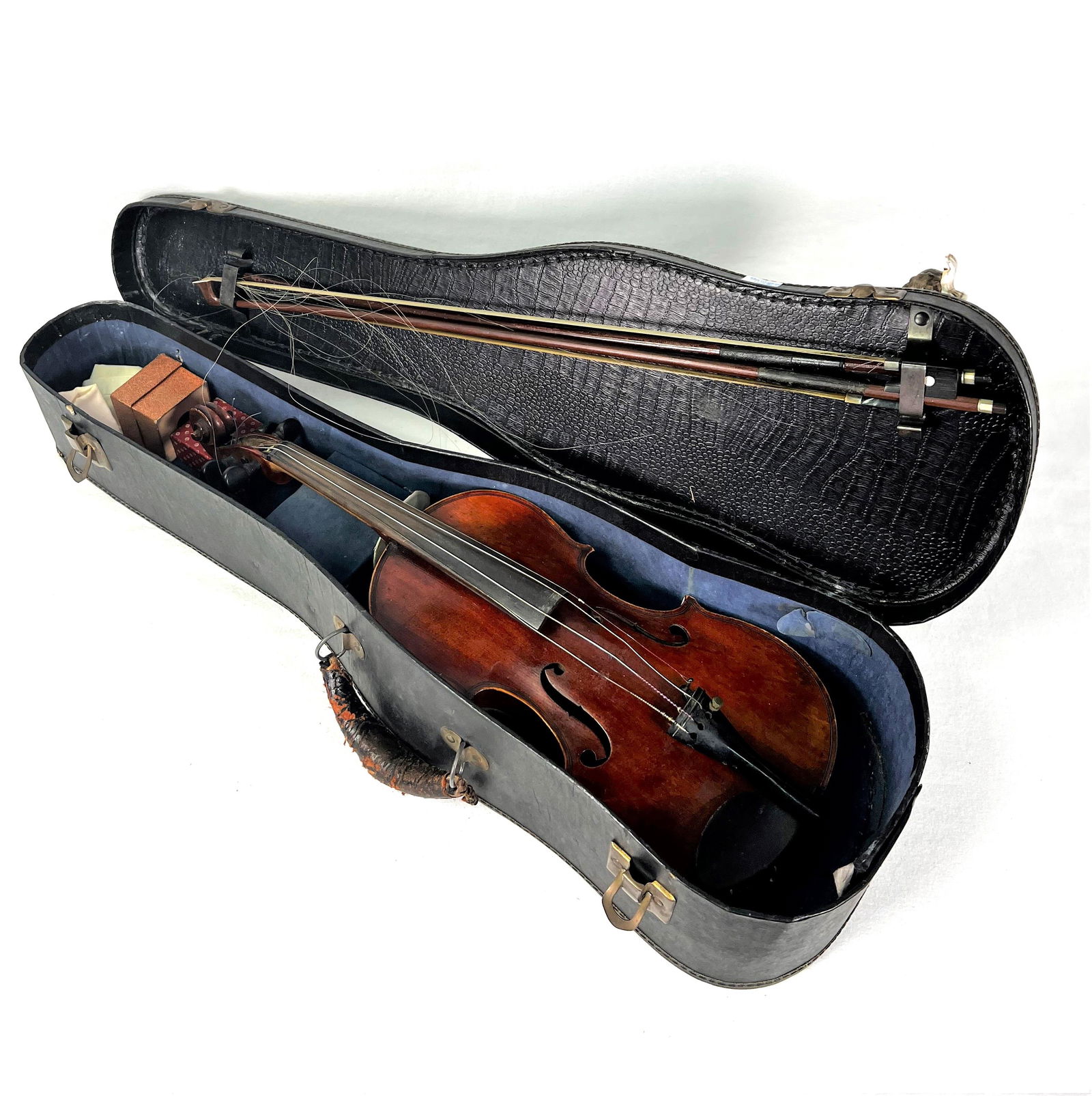 Antique Violin with Two Bows and Case (1 of 12)