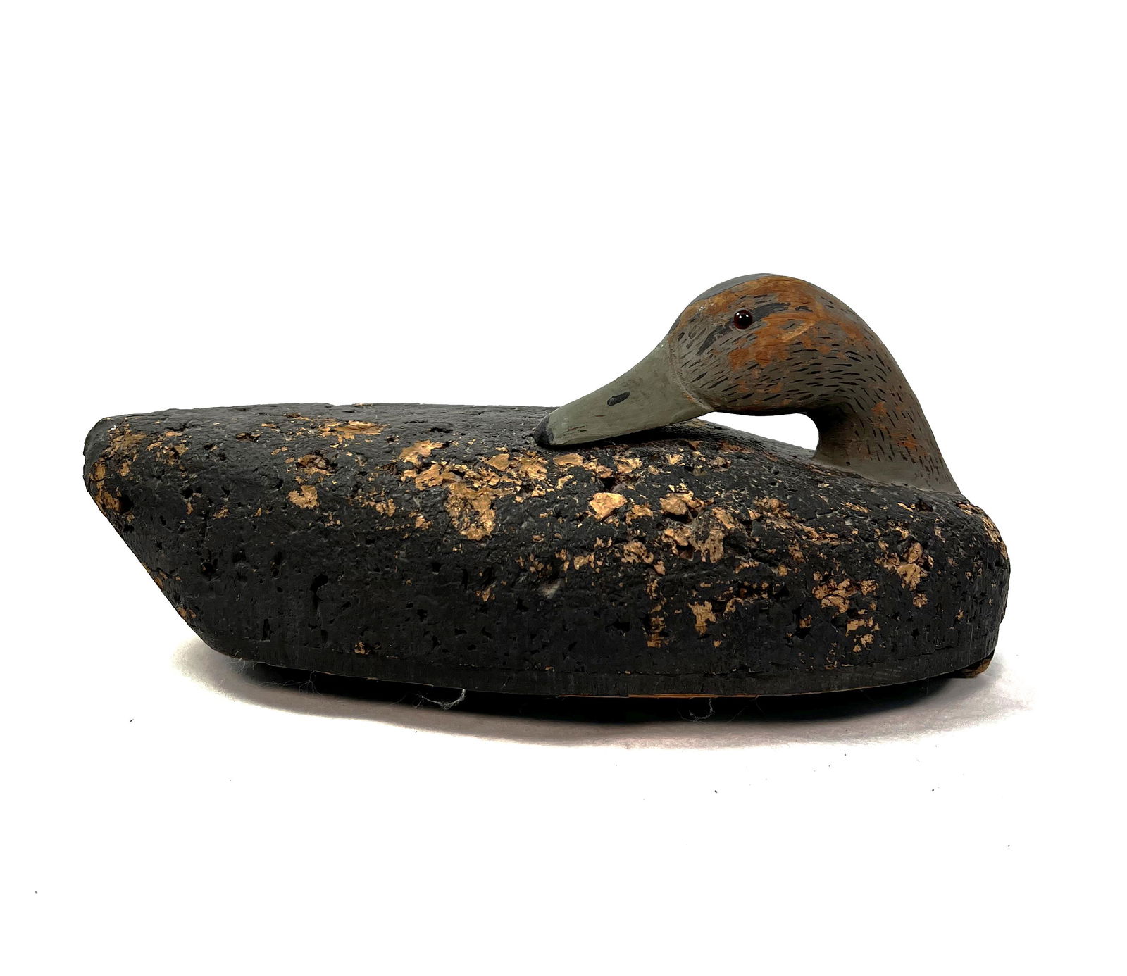 Antique Hand Carved Duck Decoy Signed F Becker (1 of 10)