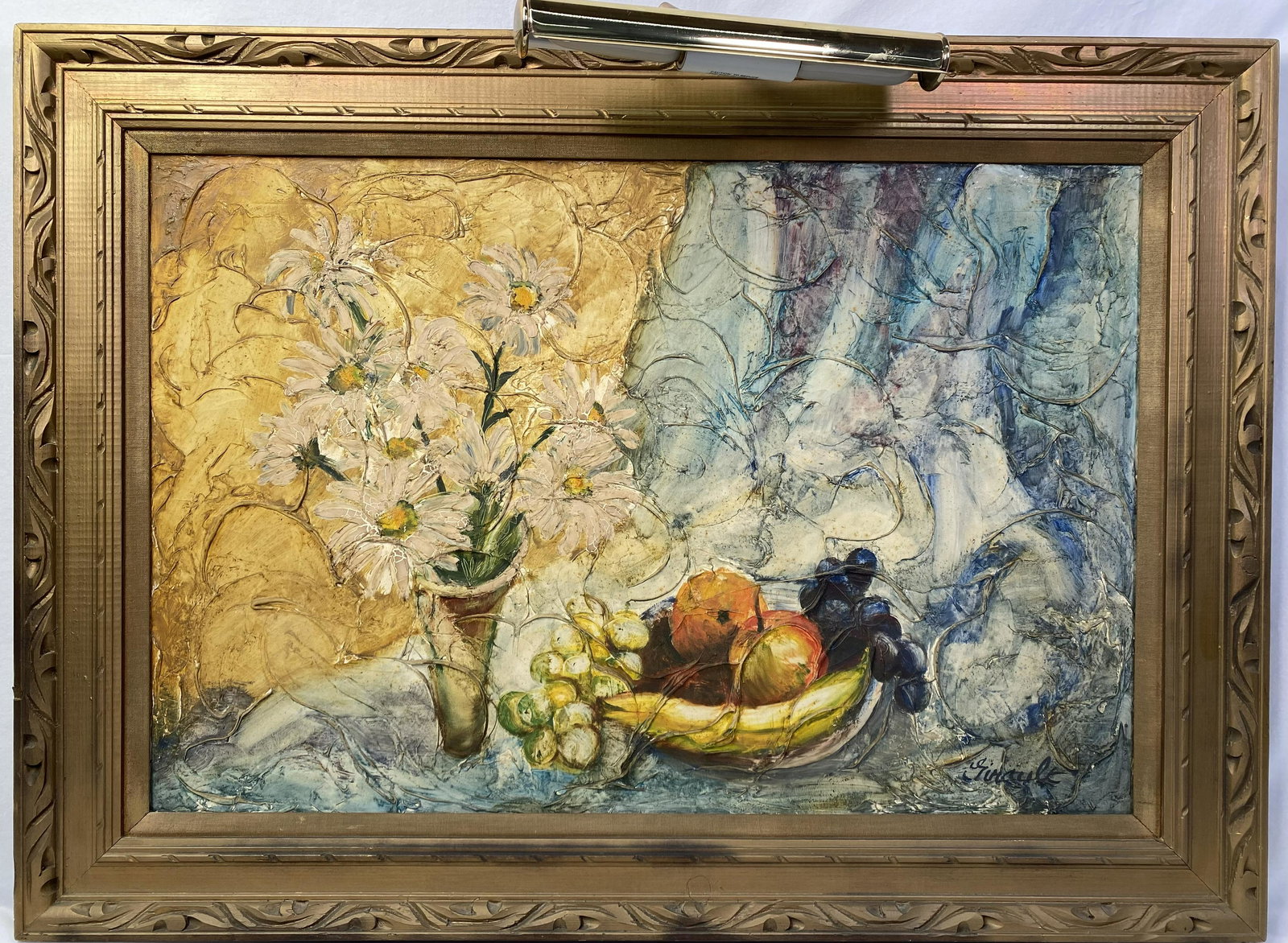 Large Oil on Canvas Painting Signed & Framed (1 of 5)