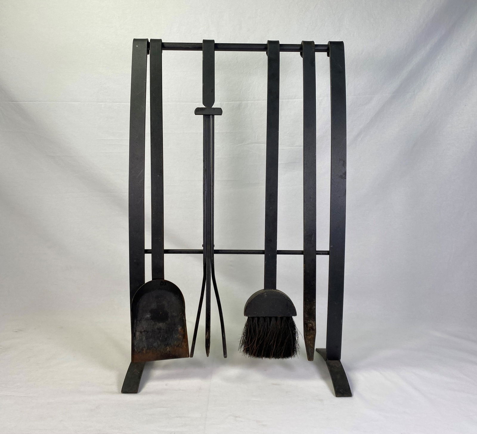 MCM Forged Iron Fireplace Tool Set Modernist (1 of 10)