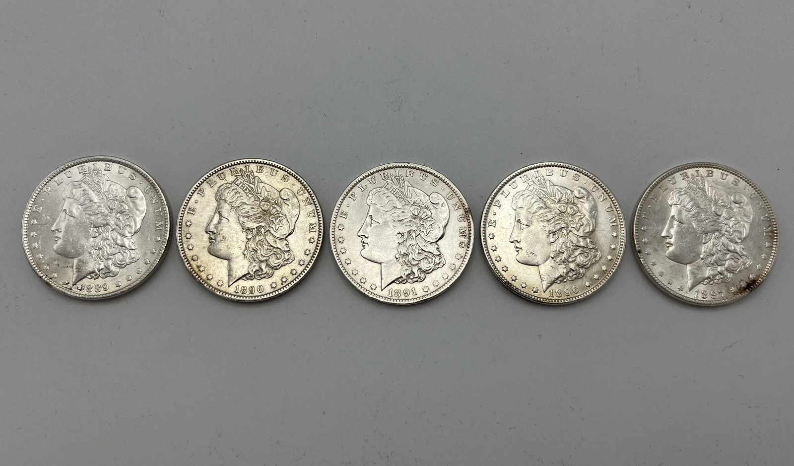 Lot of 5 Morgan Silver Dollars (1 of 2)