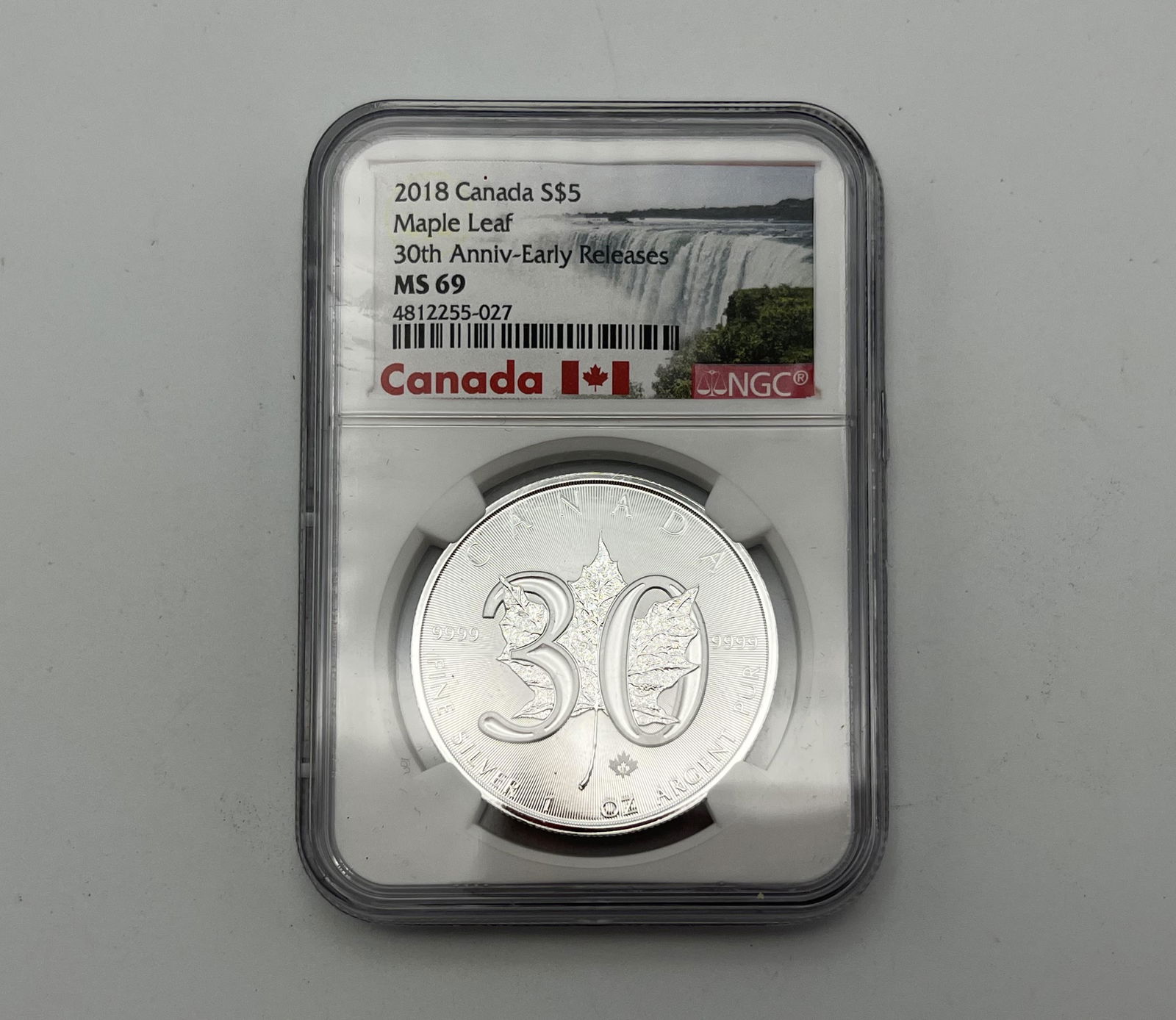 コレクション NGC MS69 2018 Canada Maple Leaf $5 2018 Canada 🇨🇦 Silver $5 Maple Leaf-30th Anniversary-NGC