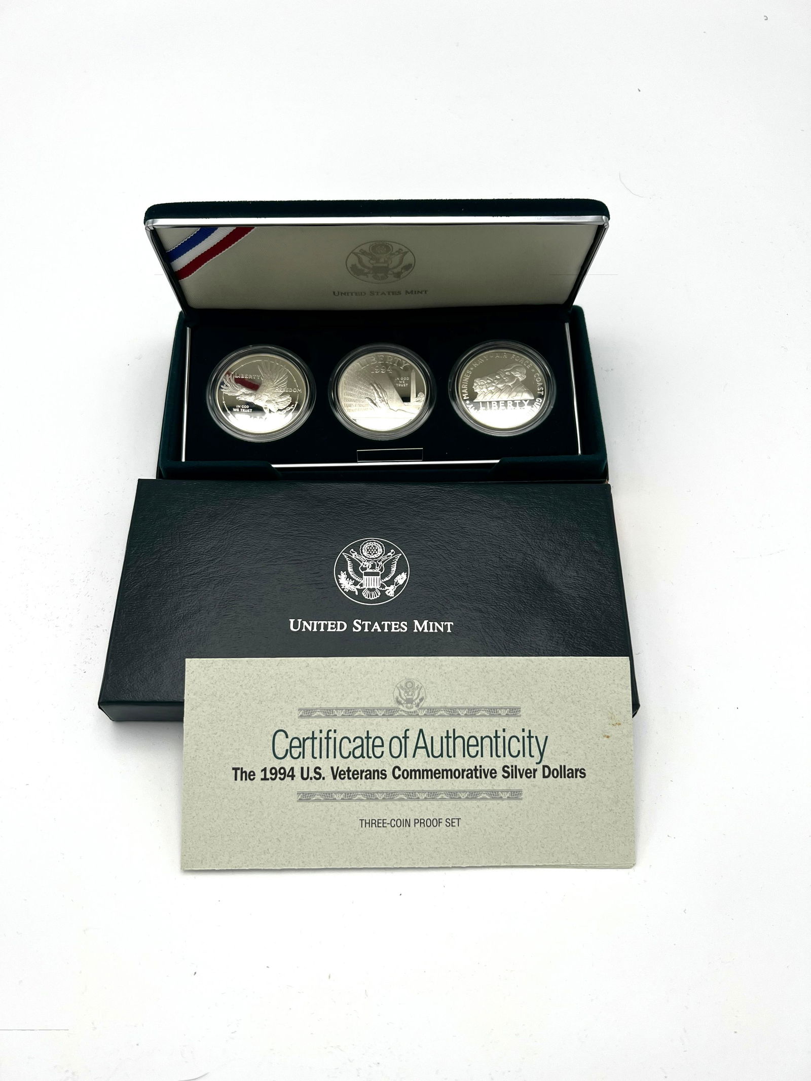 1994 Proof Veterans U.S. Commemorative 3 Coin Set (1 of 3)