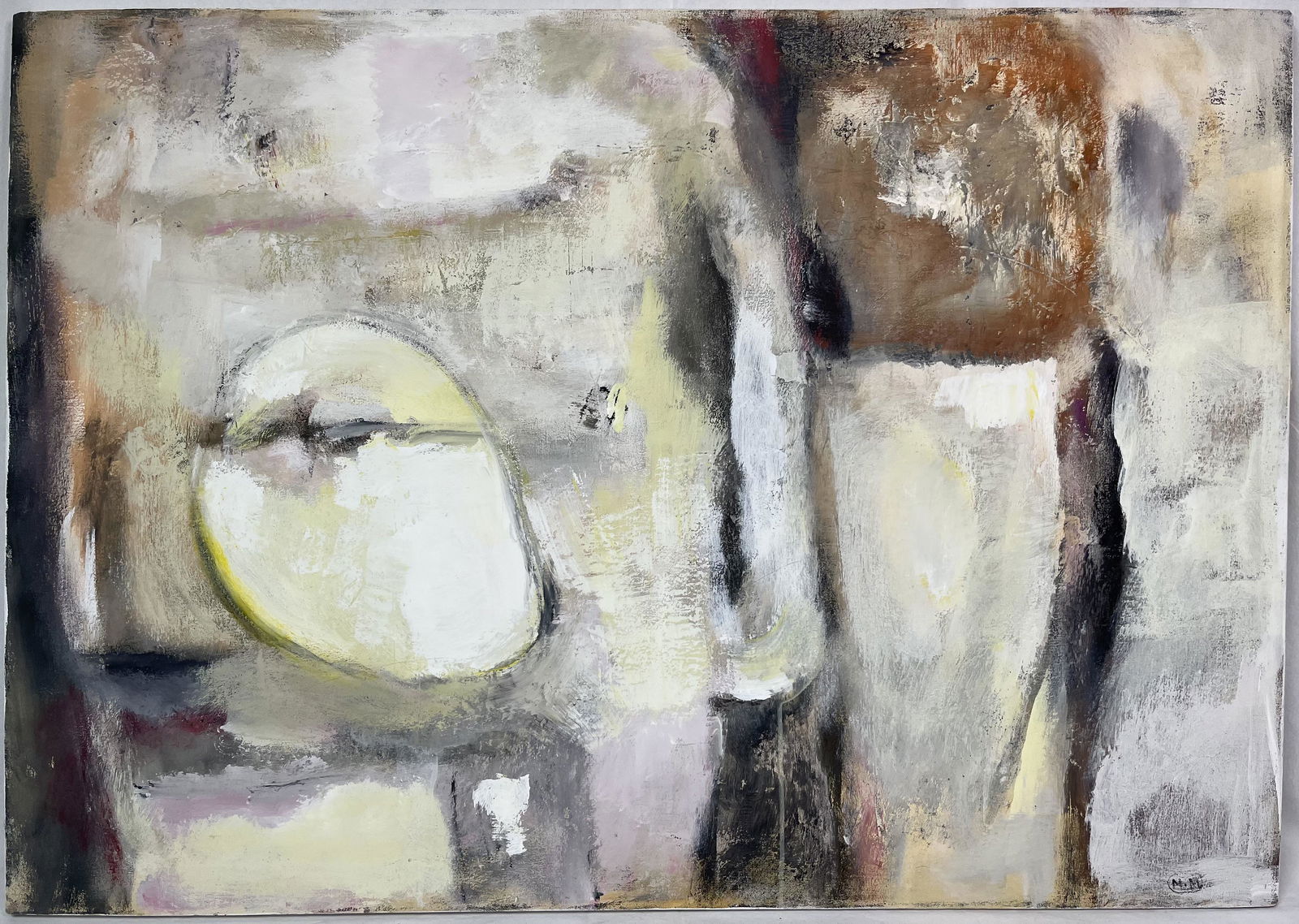 Maria Melero Oil on Canvas Abstract Mid Century Art MCM (1 of 5)