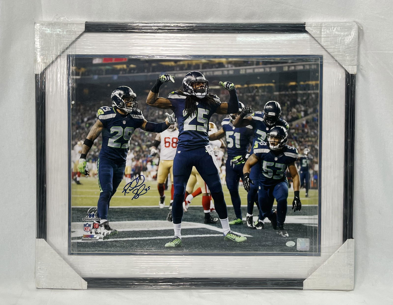Richard Sherman Autographed Photo Framed NFL (1 of 5)