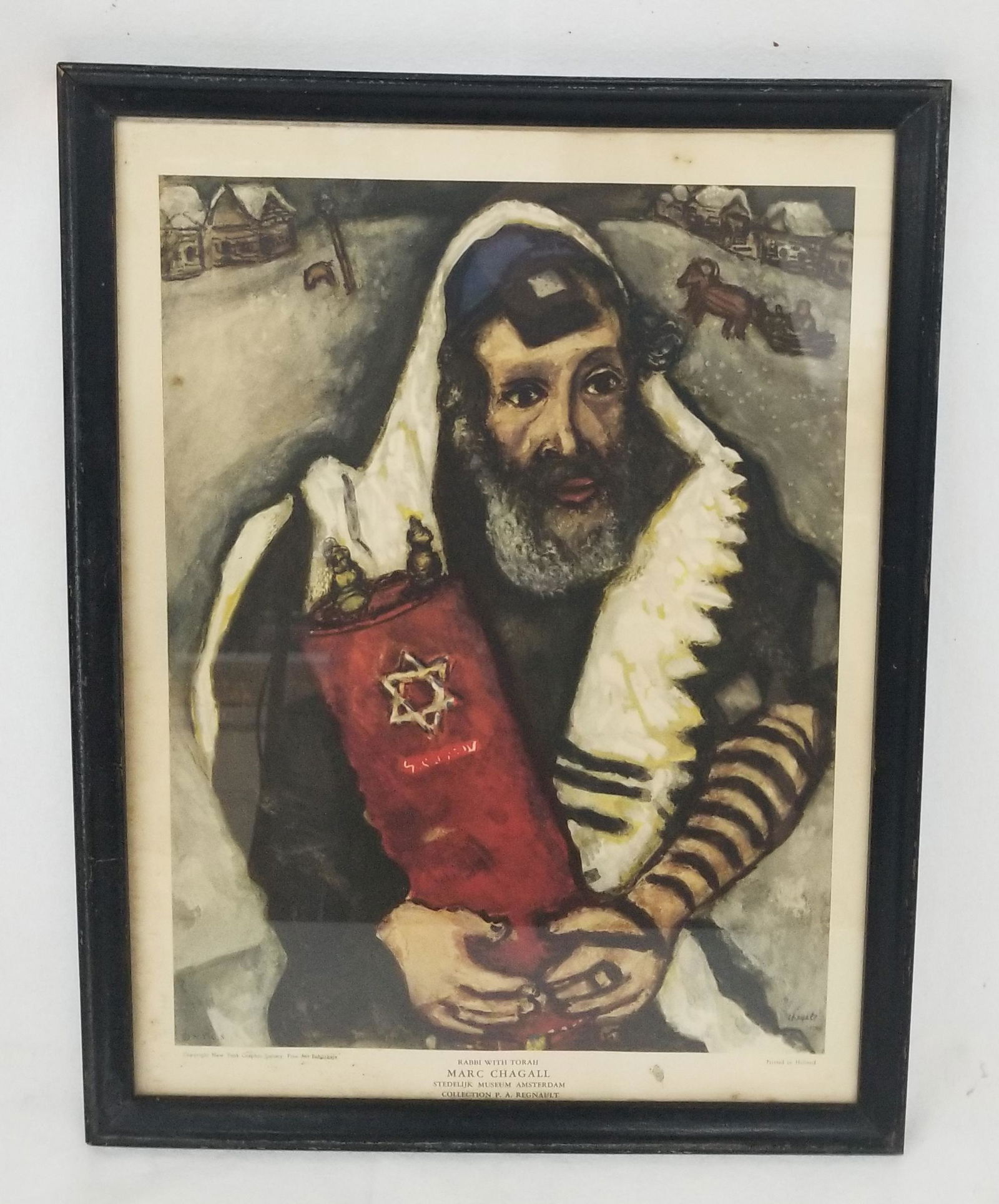 Vintage Mark Chagall Rabbi with Torah European Collection Print (1 of 7)