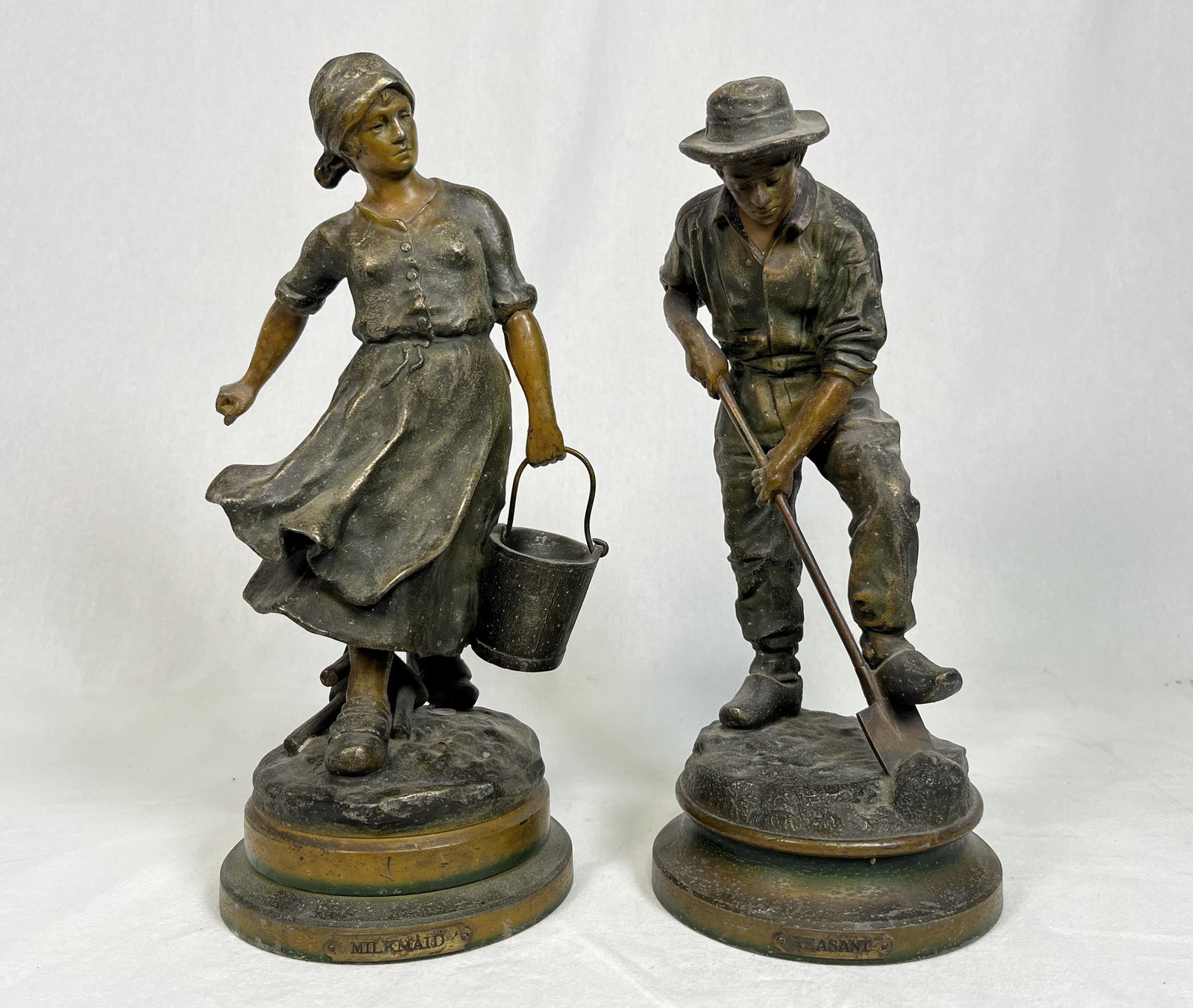 Spelter Bronze Art Deco Statue Pair (1 of 6)