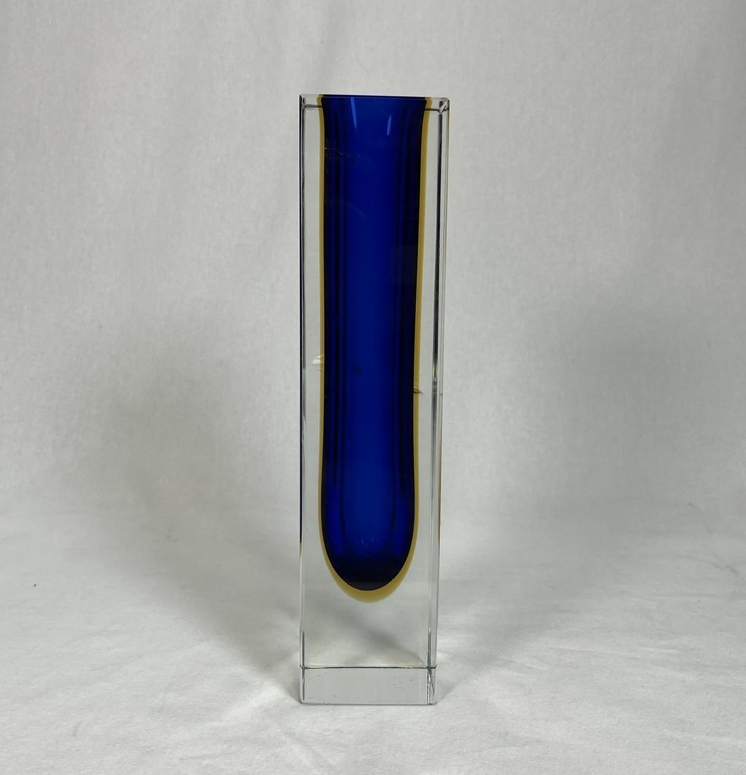 Murano Sommerso Faceted Glass Vase (1 of 7)
