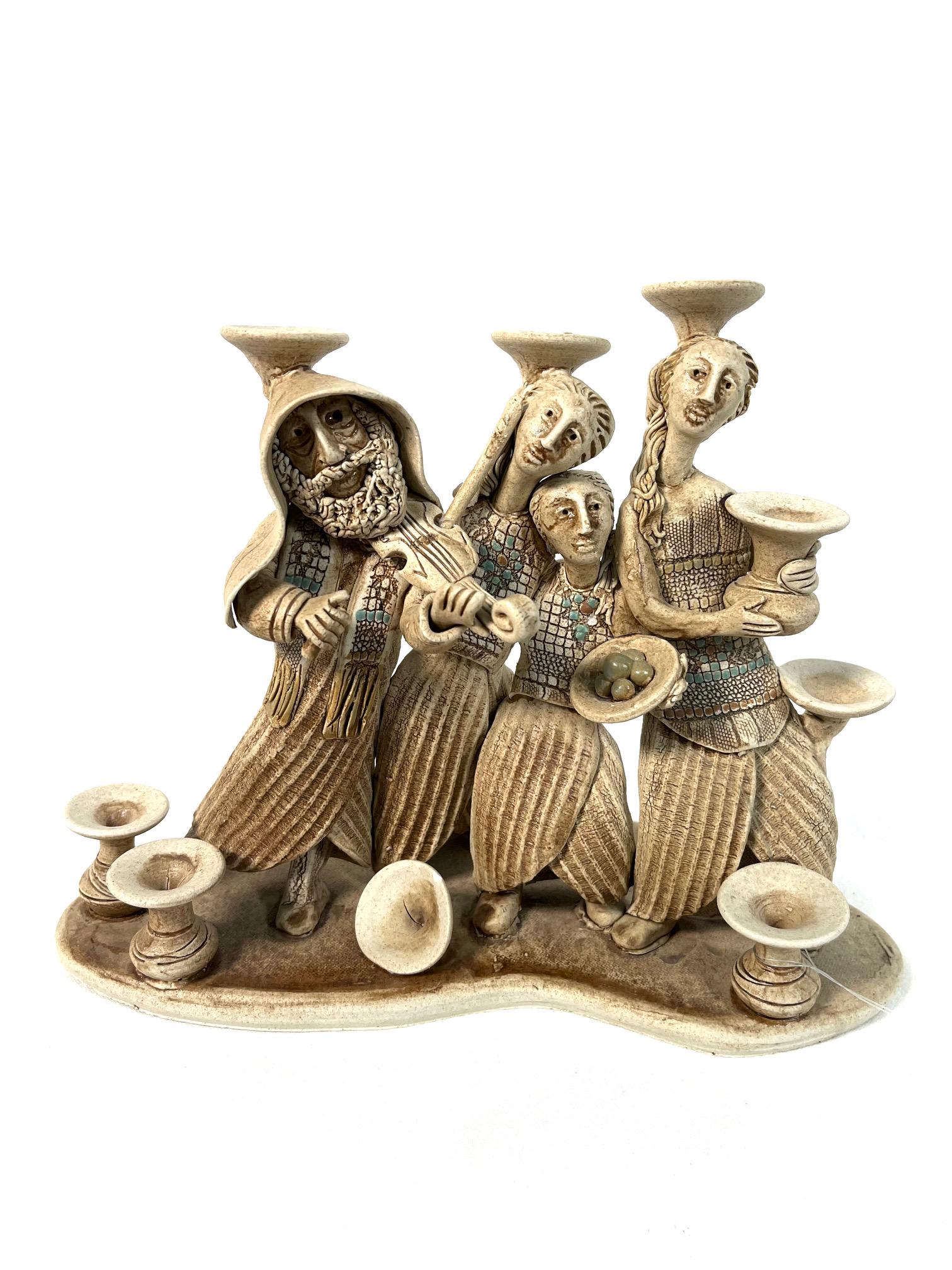 Vintage Sue Treuman Studio Art Pottery Menorah (1 of 6)