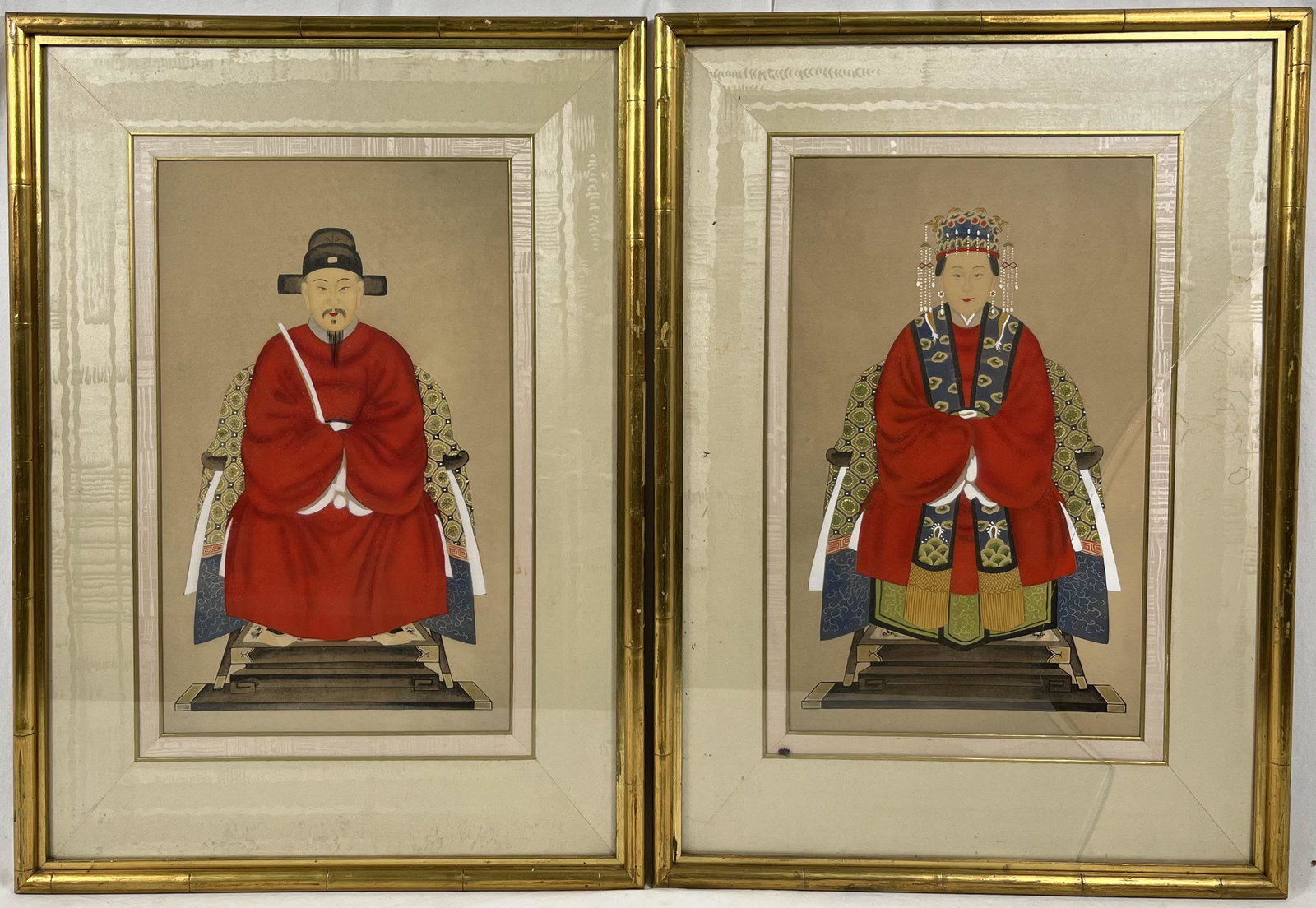 Chinese Ancestor Portrait Painting Pair (1 of 7)