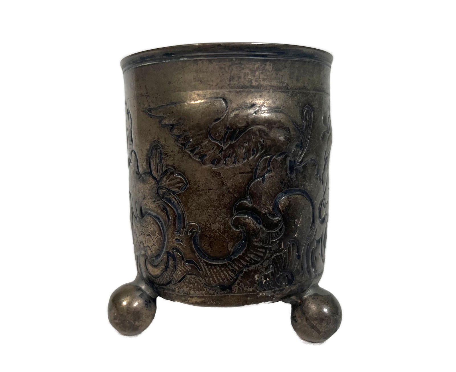 18th c. Russian 84 Silver Footed Beaker Dated 1765 (1 of 7)