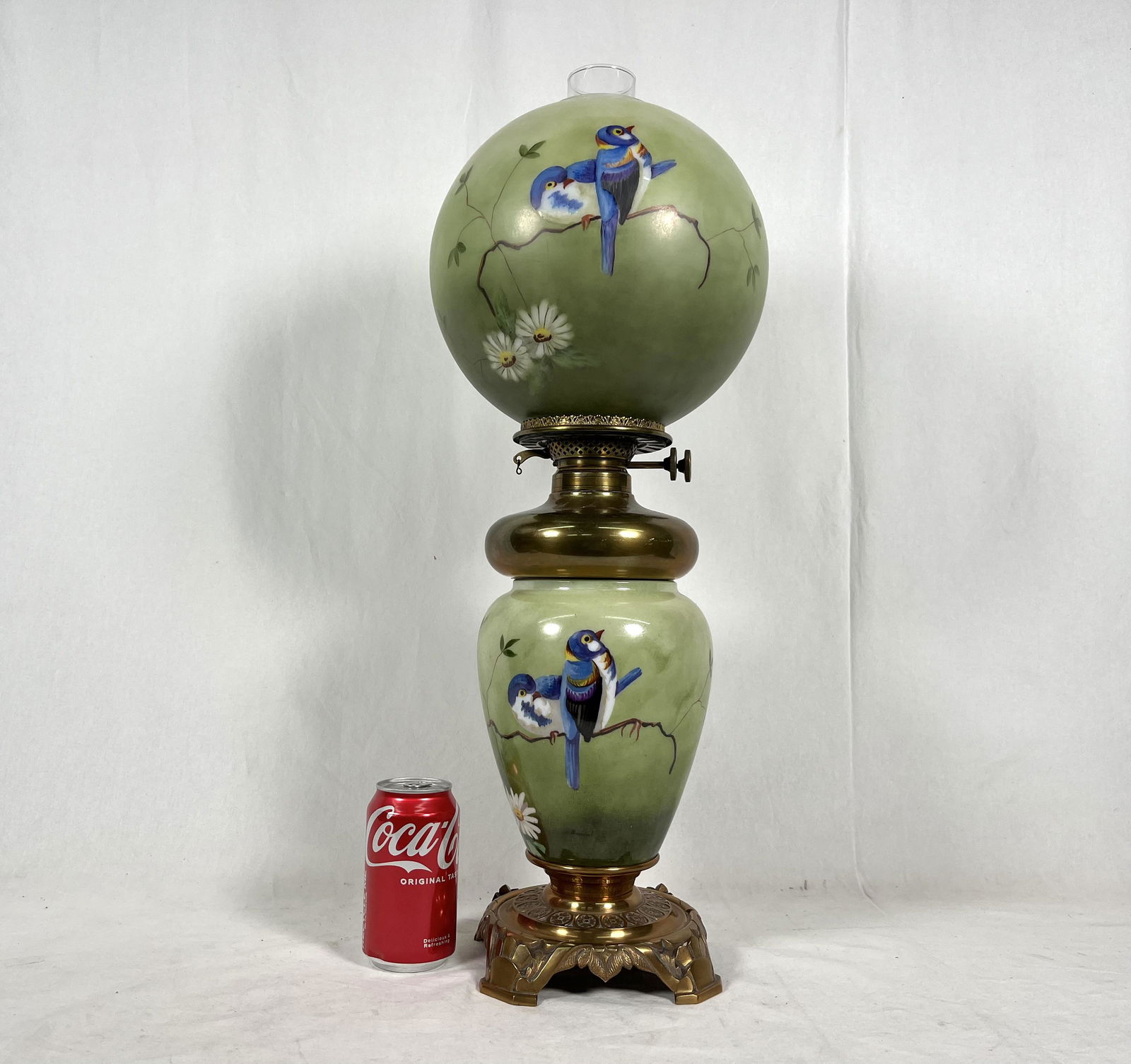 Baccarat Enamel-Decorated  Parlor Kerosene Lamp (1 of 13)