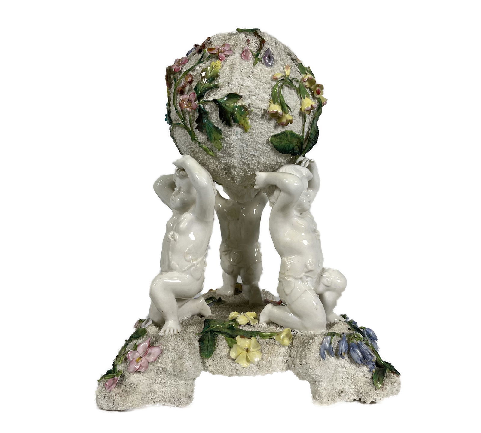 Antique Porcelain Cherub Sculpture Vase (1 of 8)