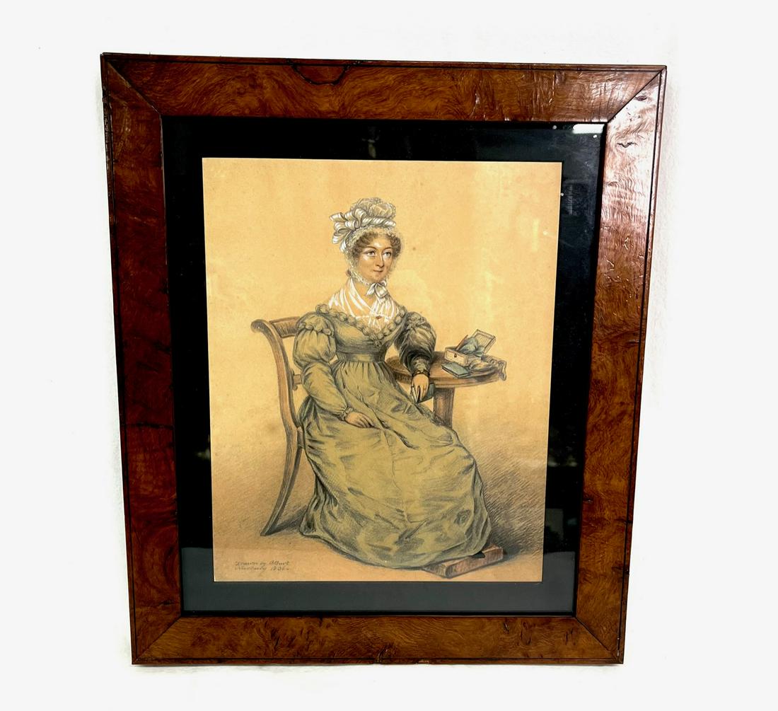 Albin Roberts Burt ( British 1783-1842 ) Dated 1836 Realism Drawing (1 of 4)