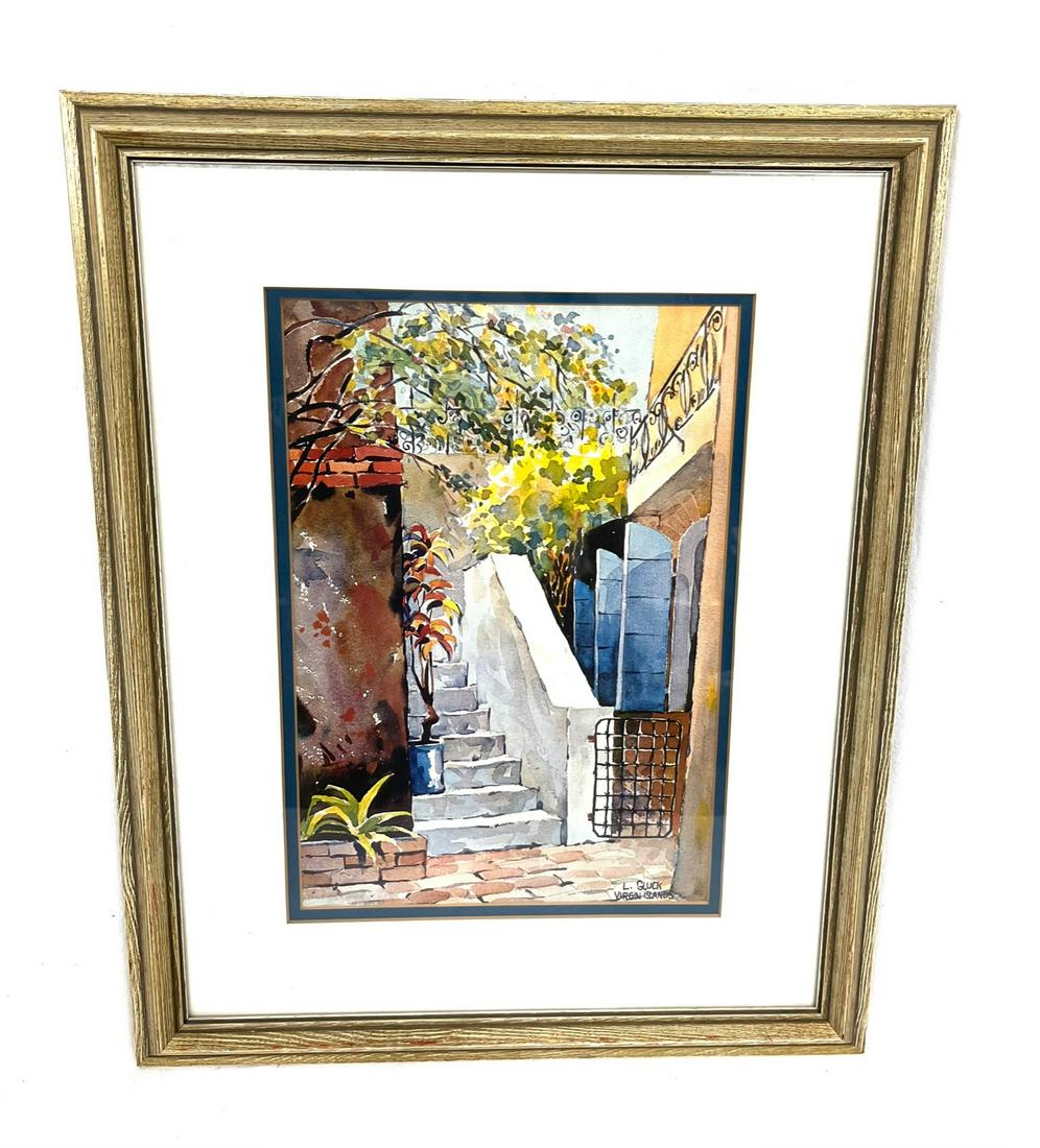 Larry Gluck ( American b. 1931 ) Framed Art Virgin Islands (1 of 6)