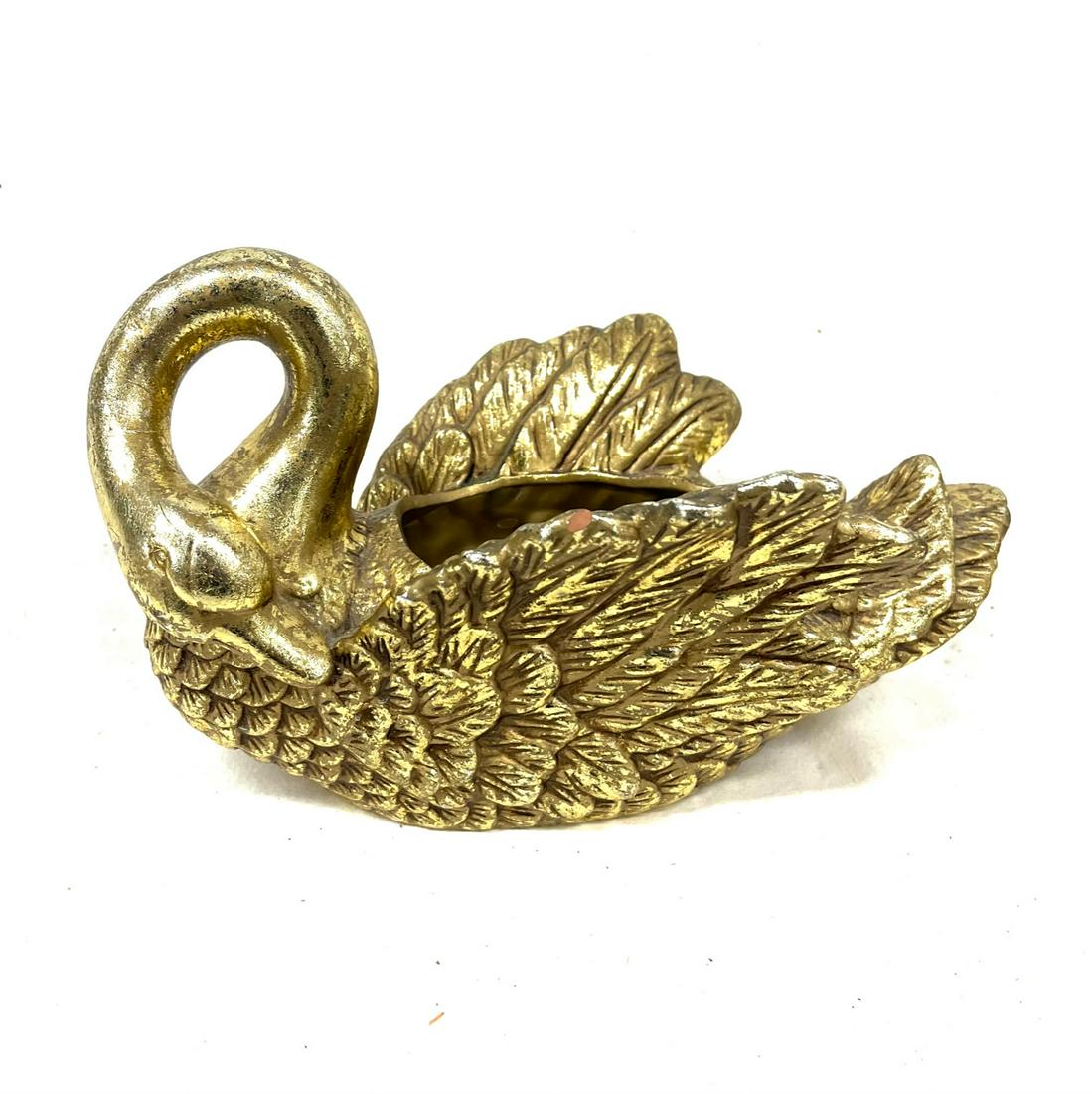 Ceramic Gold Swan Planter Vase (1 of 5)