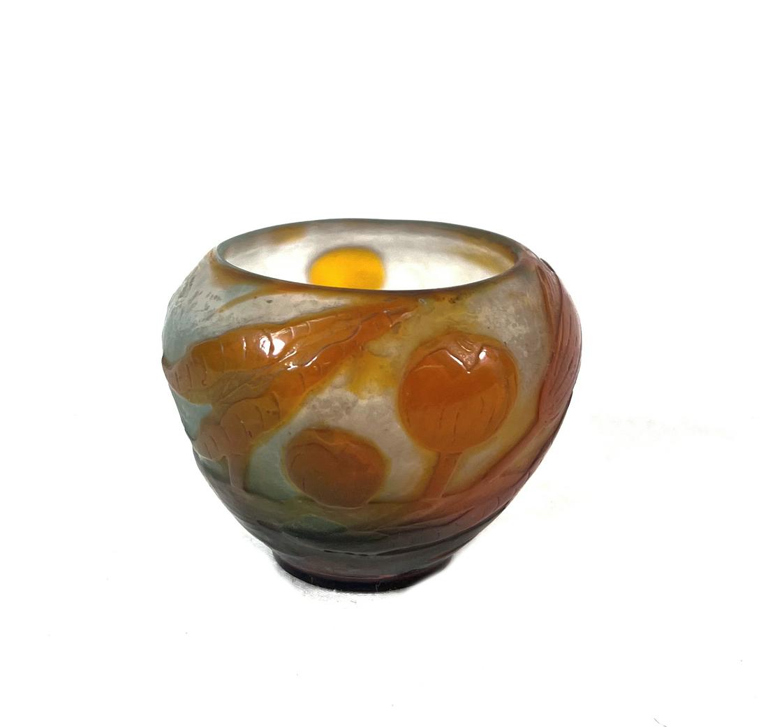 Emile Galle ( French 1846-1904) Art Glass Vase (1 of 8)