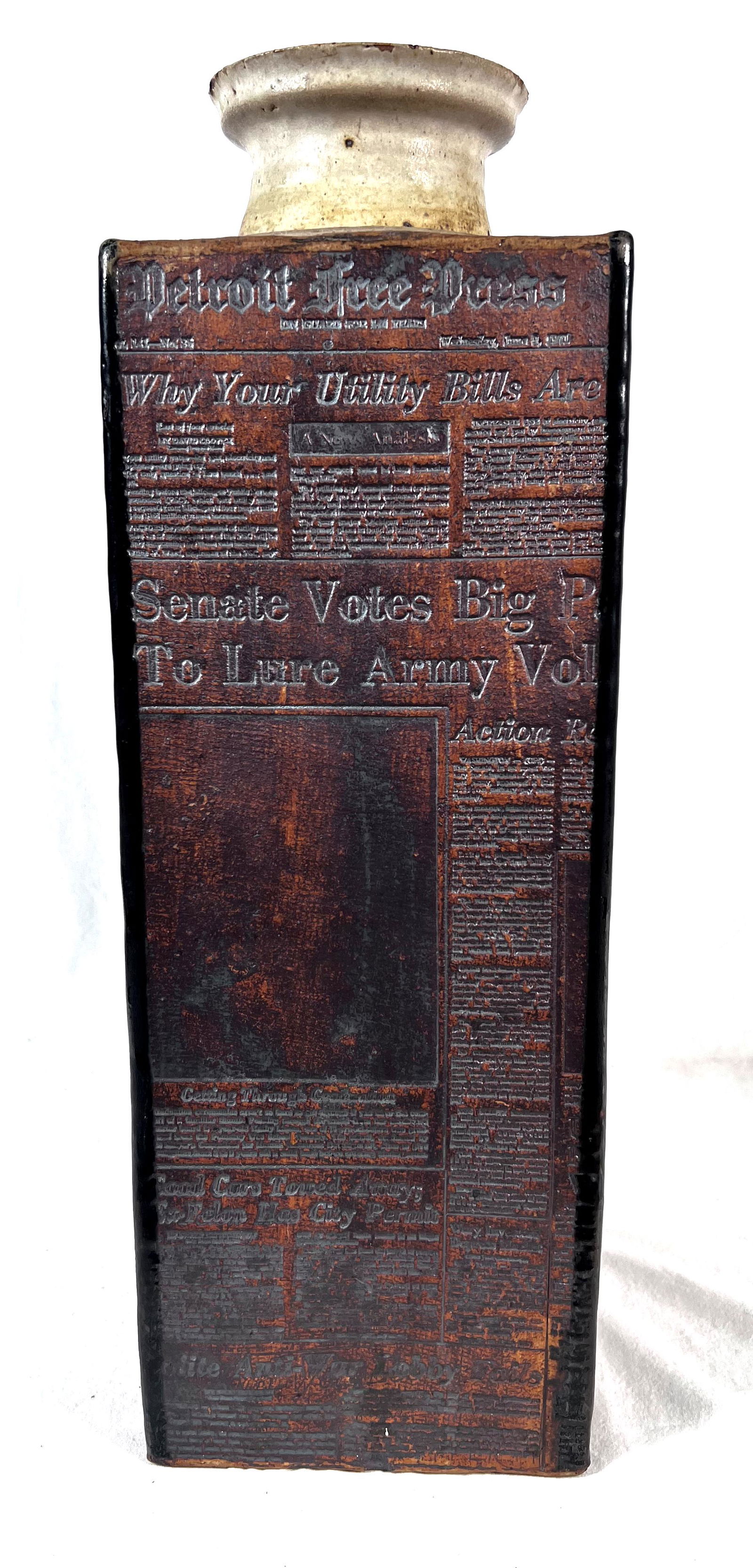 Large Pottery Vase Mid Century Modern Signed (1 of 12)