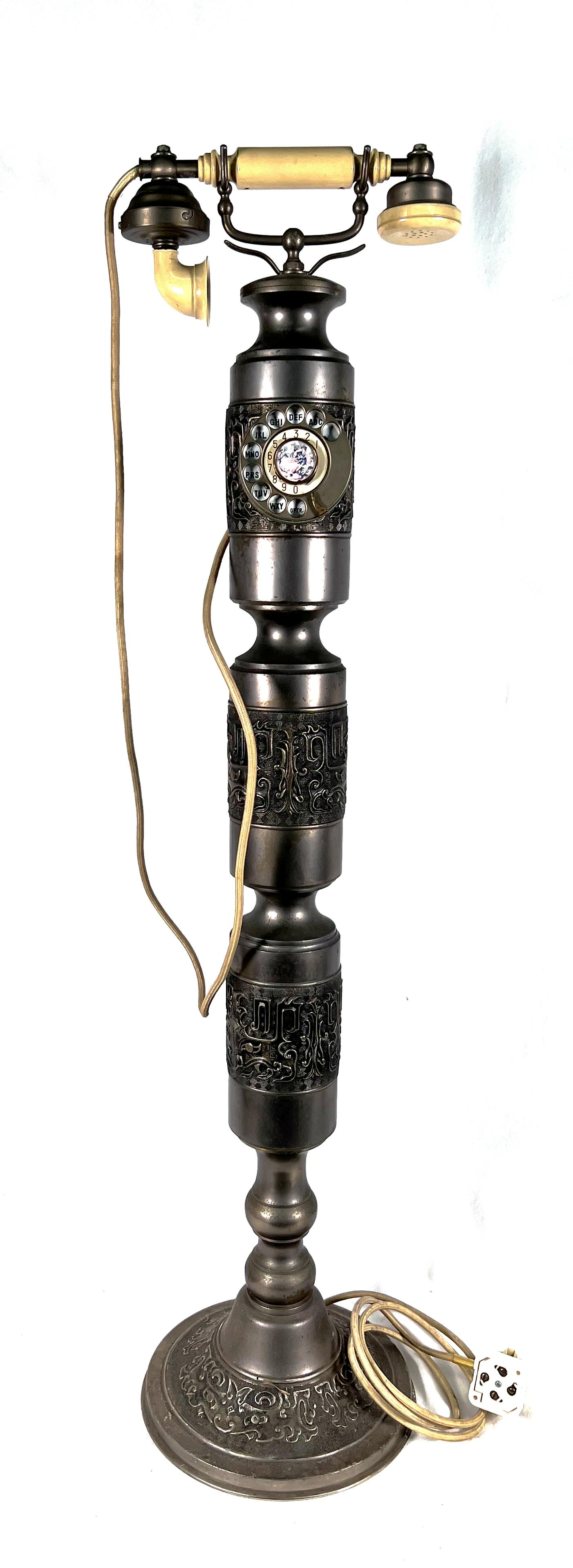 Hollywood Regency French Floor Standing Telephone (1 of 10)