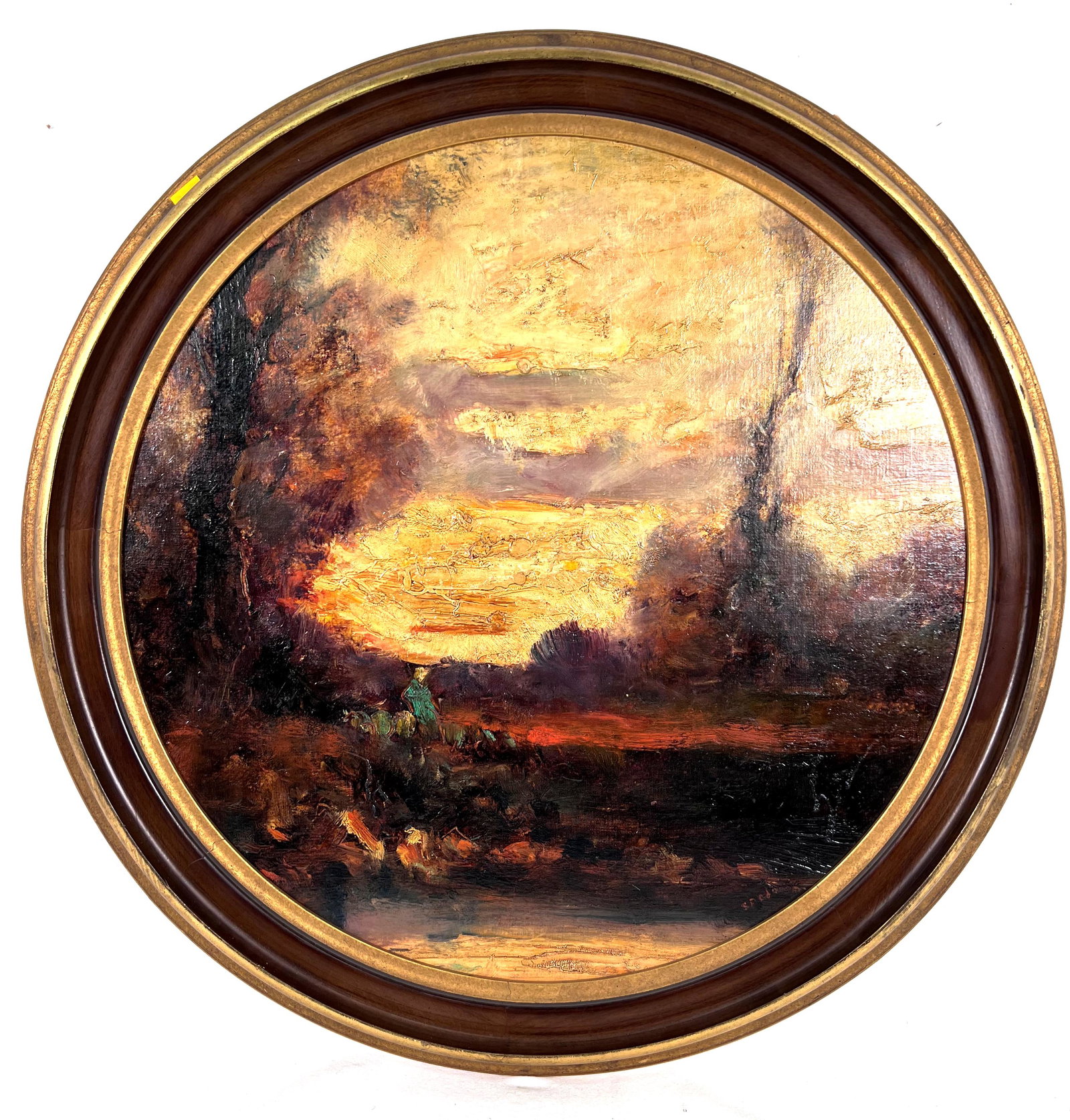 Sunset Oil on Board Signed  Spada (1 of 7)