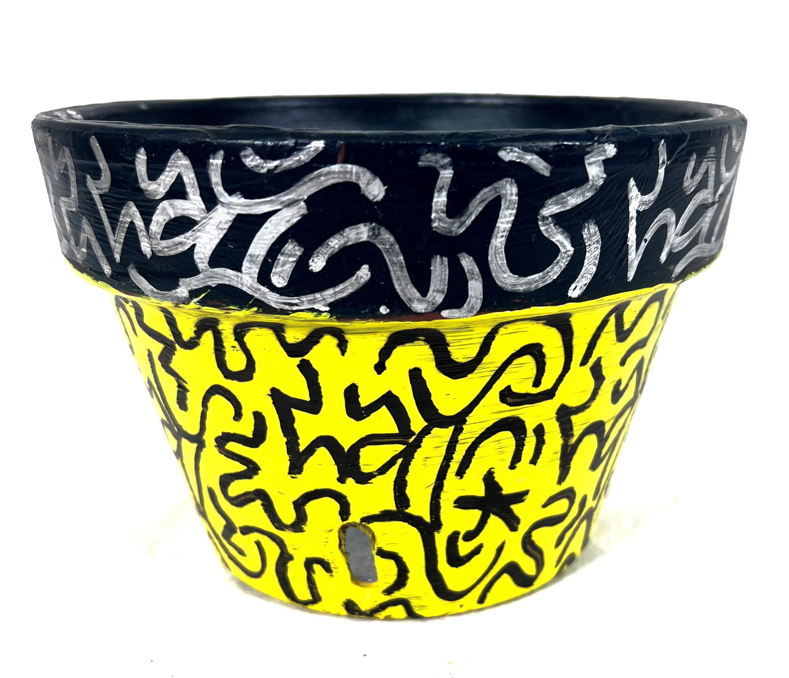 LA II (Angel Ortiz 1967) Terra Cotta Flower Pot (1 of 4)