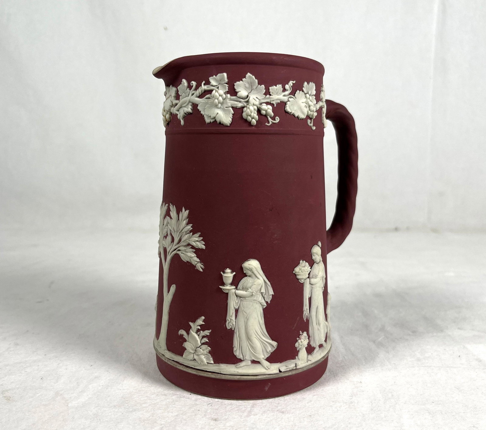 Wedgwood Crimson Red Jasperware Pitcher Jug (1 of 8)