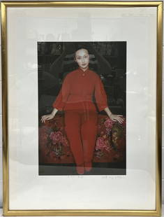 Wang Yidong (China B. 1955) "The Bride": Wang Yidong (China B. 1955) "The Bride" Numbered Lithograph 52/75 Originally painted 1994 Pencil Signed Numbered 36" L x 48" H 29.5" L x 41.5" H Artwork is in Good Condition Please look at Photos Clos