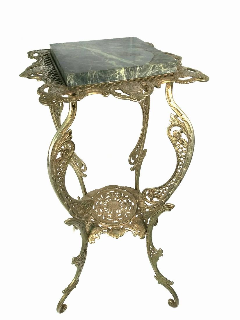 19th C. N.B. & I.W. Victorian Marble Top Plant Stand (1 of 5)