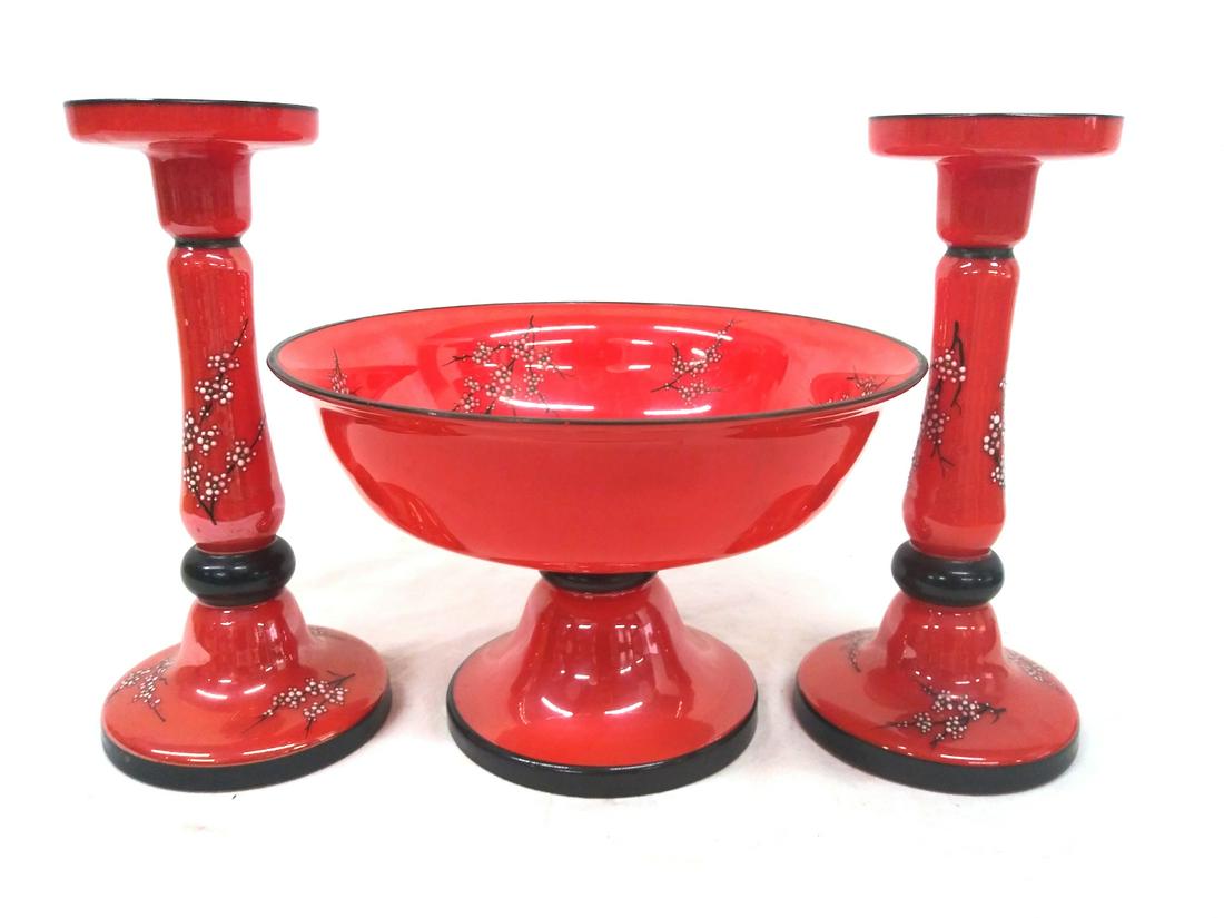 Czech Centerpiece w/ Candle Stick Pr. Set (1 of 5)